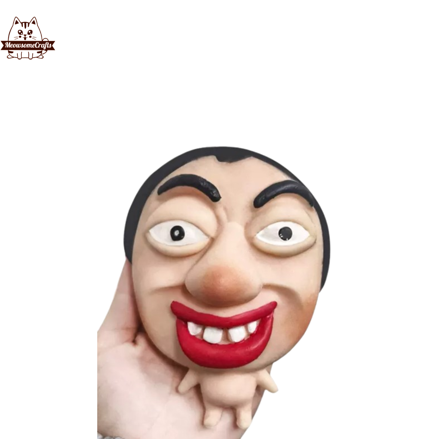 Funny Human Face Pimple Popping Handmade Squishy Fidget Toy