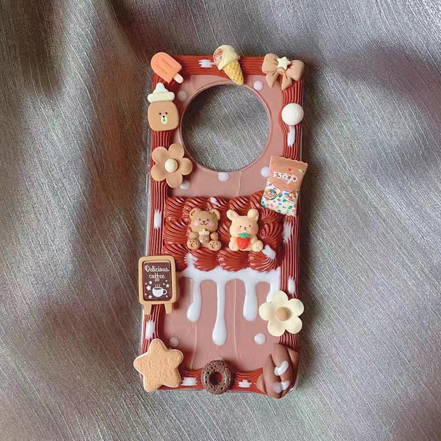 Decoden Custom Phone Case DIY Craft Kits | Animal Rabbit Bear Cookies Bows Flowers Food Charms | Samsung Android iPhone