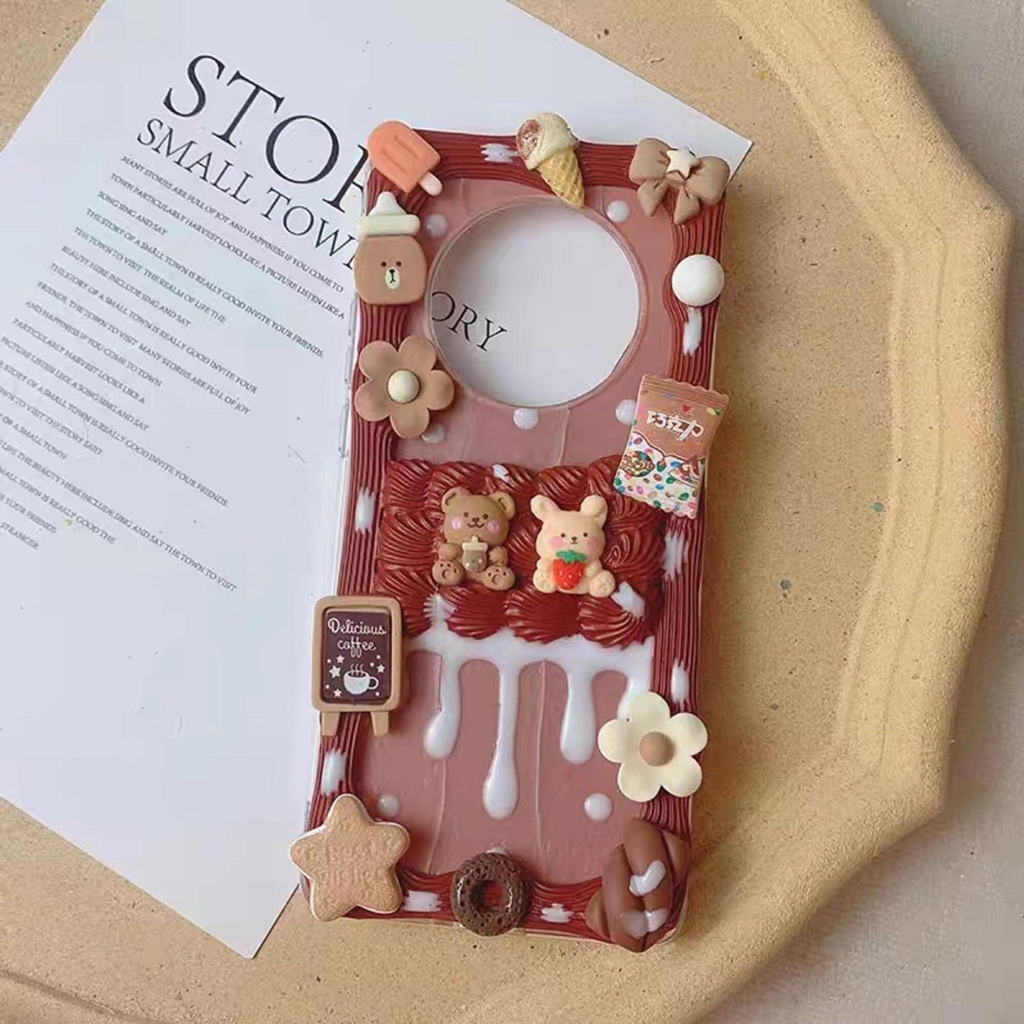 Decoden Custom Phone Case DIY Craft Kits | Animal Rabbit Bear Cookies Bows Flowers Food Charms | Samsung Android iPhone
