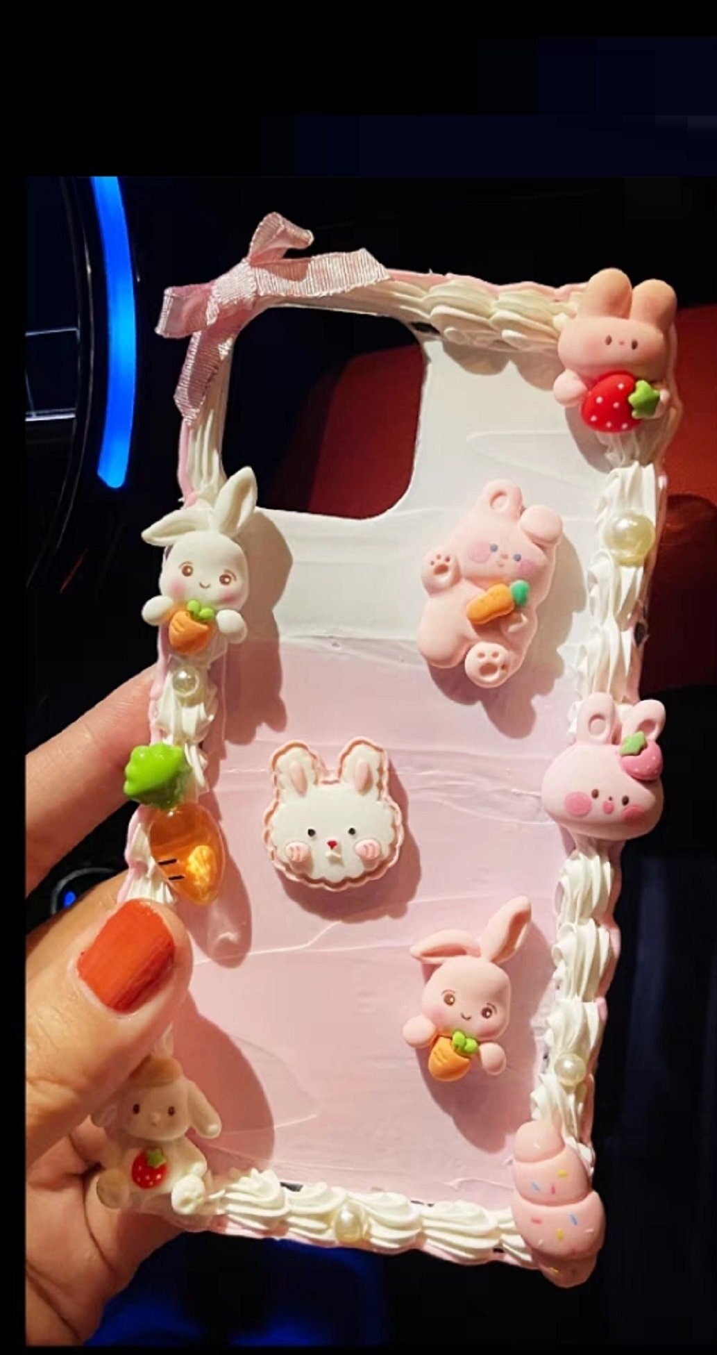 Finished Handmade Decoden Phone Cases | Kawaii Rainbow Unicorn Rabbits Macaroons Cookies Bows Hearts Charms | Samsung