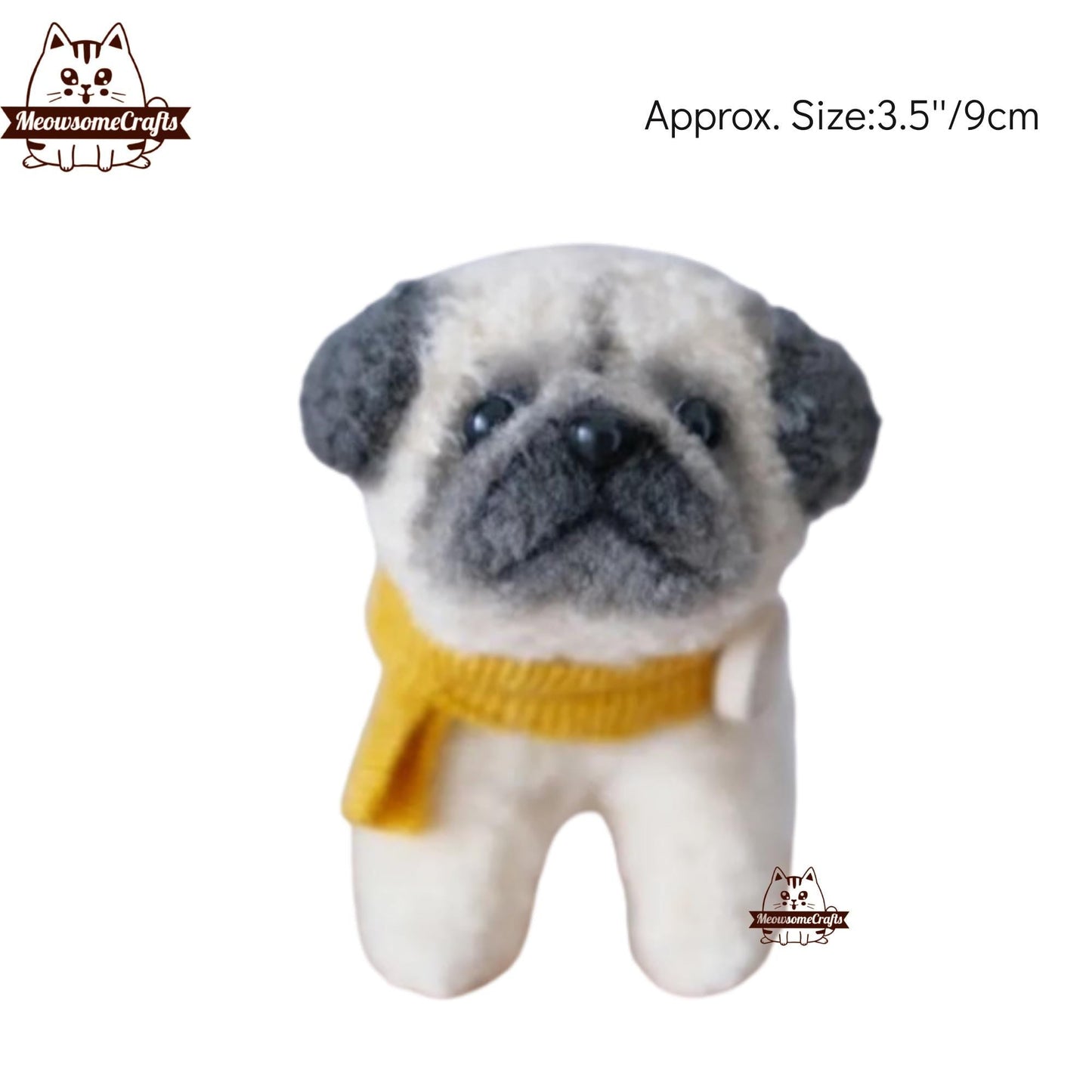 Handmade Chenille Stem Fluffy Dogs Pomeranian Dalmatian Keychain Ornament | Animal Figurines