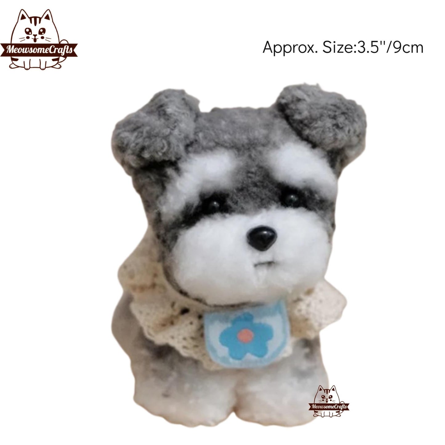 Handmade Chenille Stem Fluffy Dogs Pomeranian Dalmatian Keychain Ornament | Animal Figurines - D