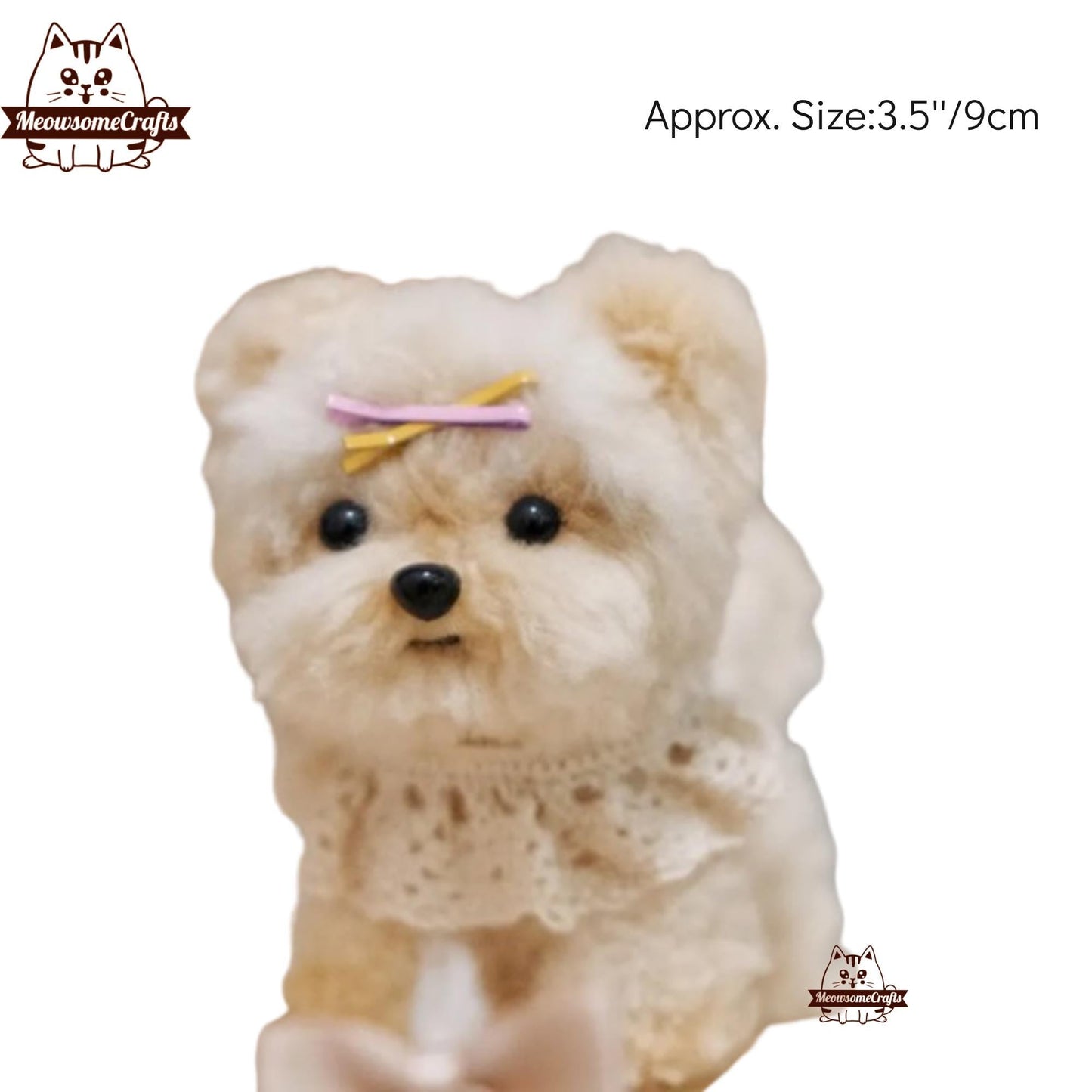 Handmade Chenille Stem Shiba Inu Teddy Bear Puppy Dogs Keychain Ornaments | Animal Figurines - E