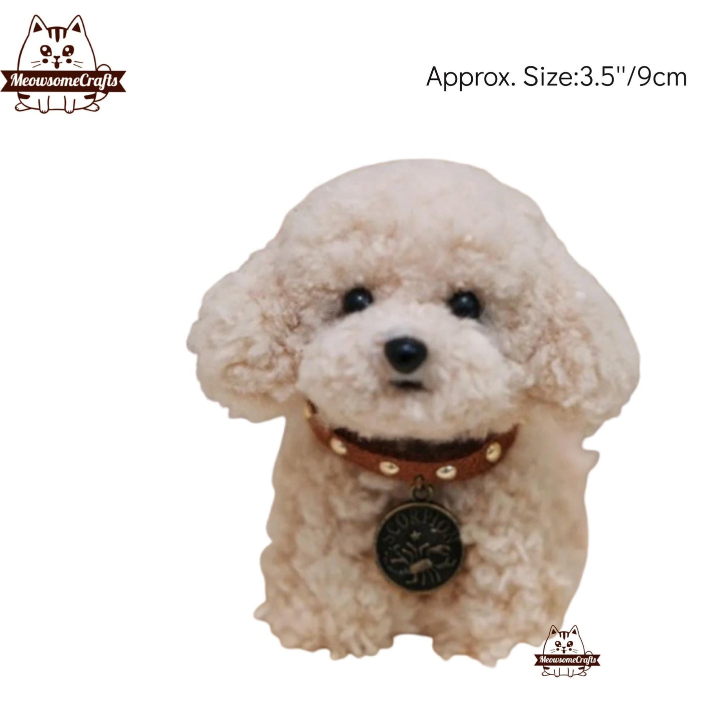 Handmade Chenille Stem Shiba Inu Teddy Bear Puppy Dogs Keychain Ornaments | Animal Figurines - D