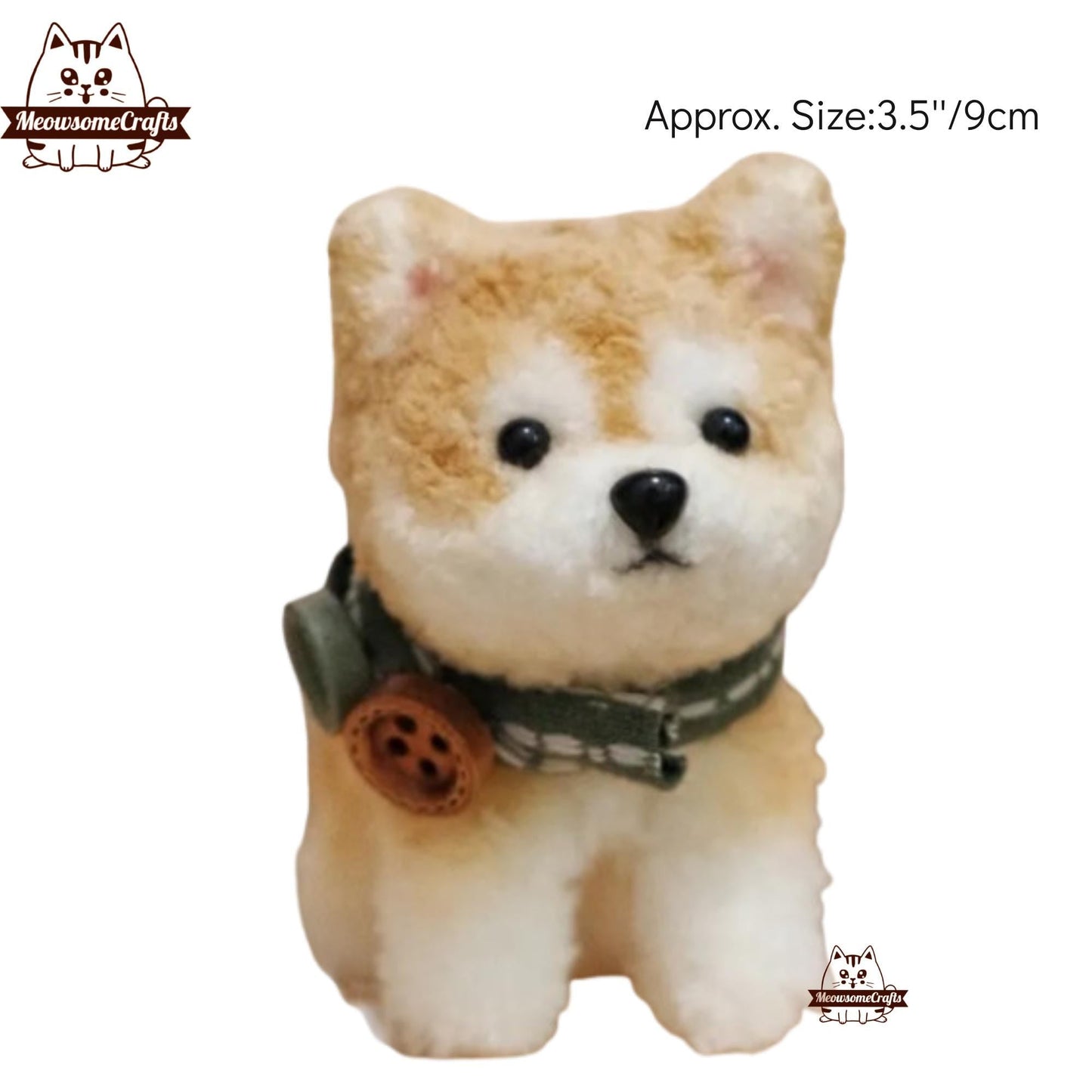 Handmade Chenille Stem Shiba Inu Teddy Bear Puppy Dogs Keychain Ornaments | Animal Figurines - C