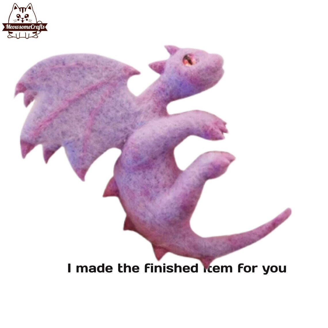 Handmade Needle Felted Mystical Purple Dragon Keychain | Finished Felted Dragon - Handmade Finished Felted Item