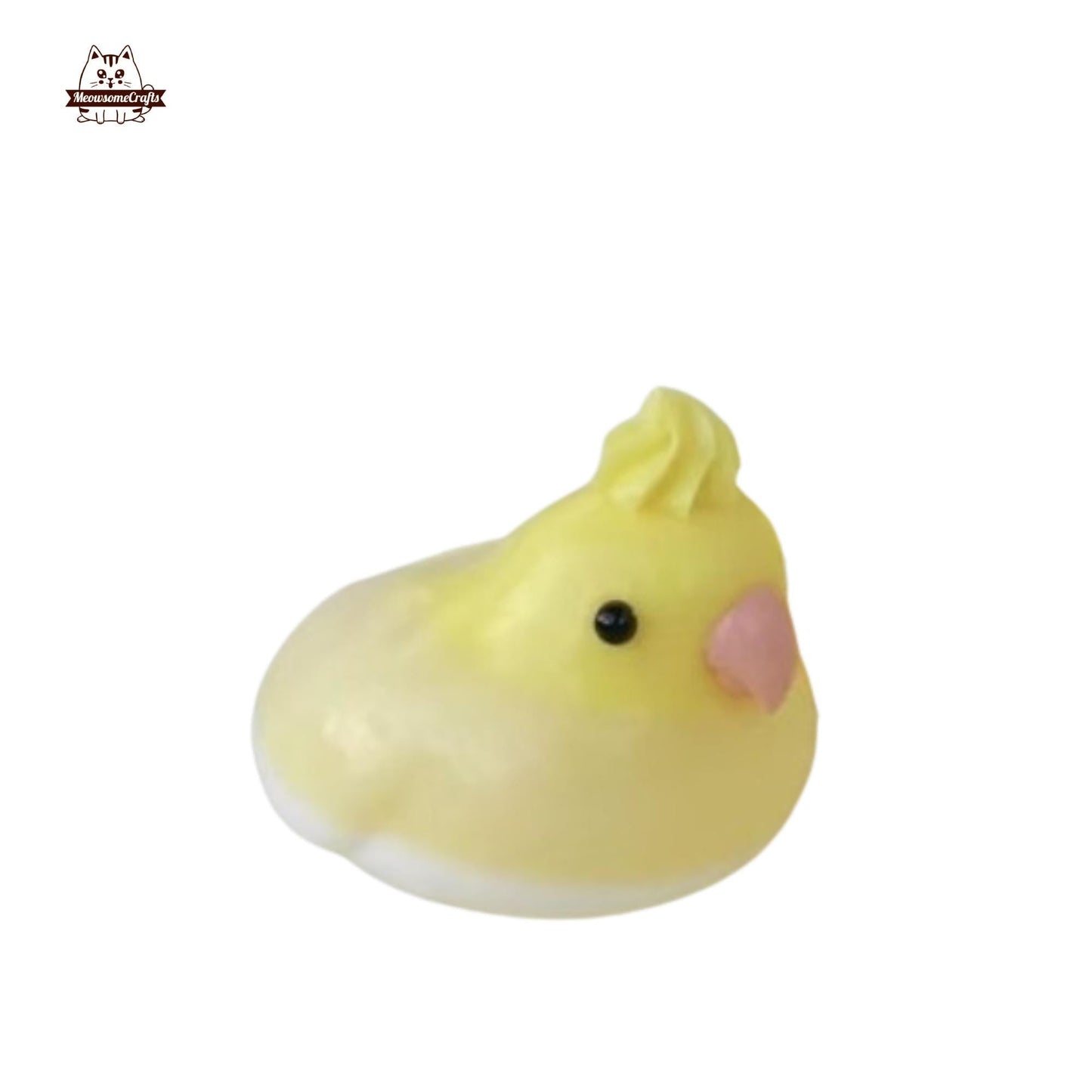 Baby Chick Whipped Cream Swirl Hair Animal Handmade Squishy Fidget Toy - B