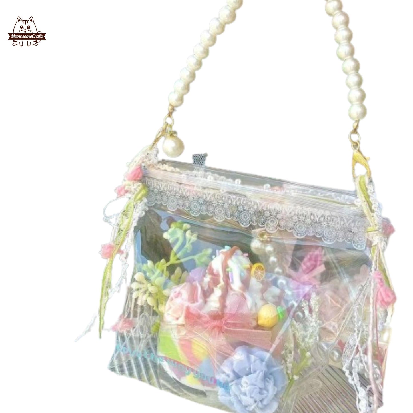 Cake Dessert in Purse Bag Handmade Squishy Fidget Toy