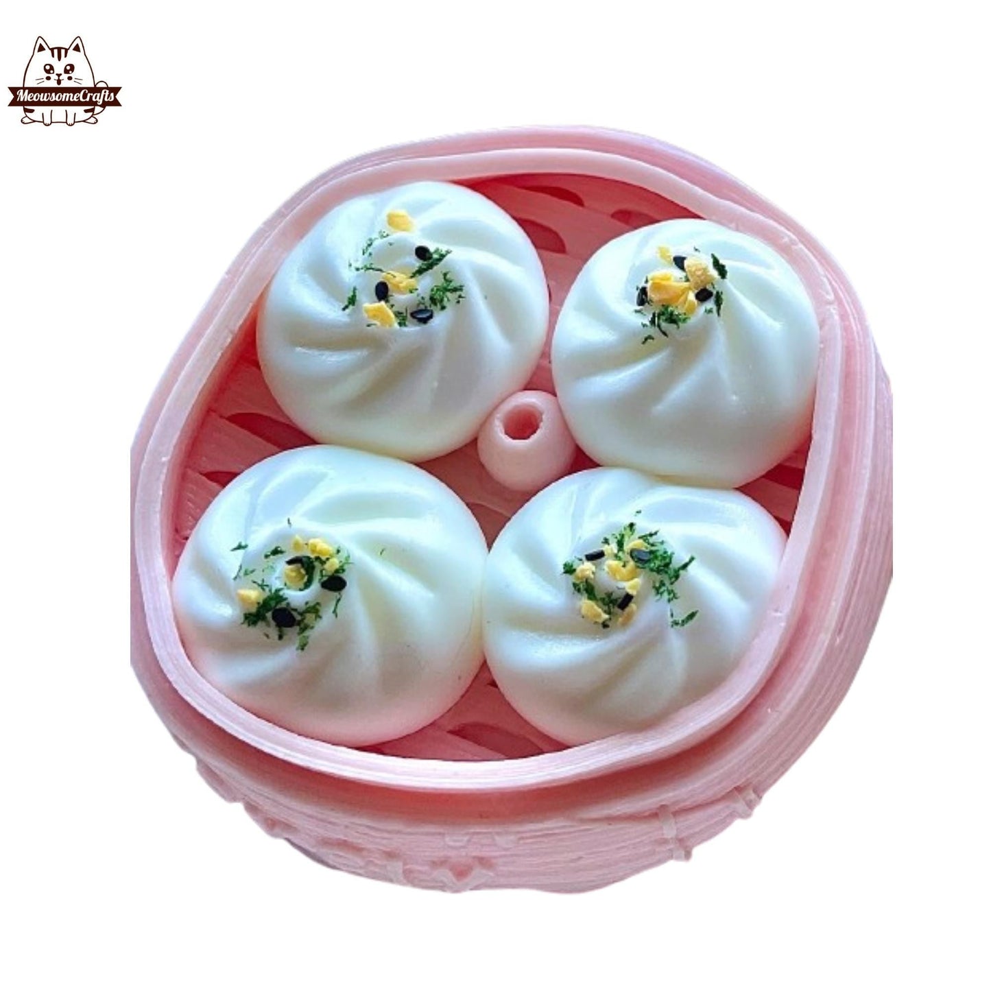 Dumplings In Steam Cooker Food Handmade Squishy Fidget Toy