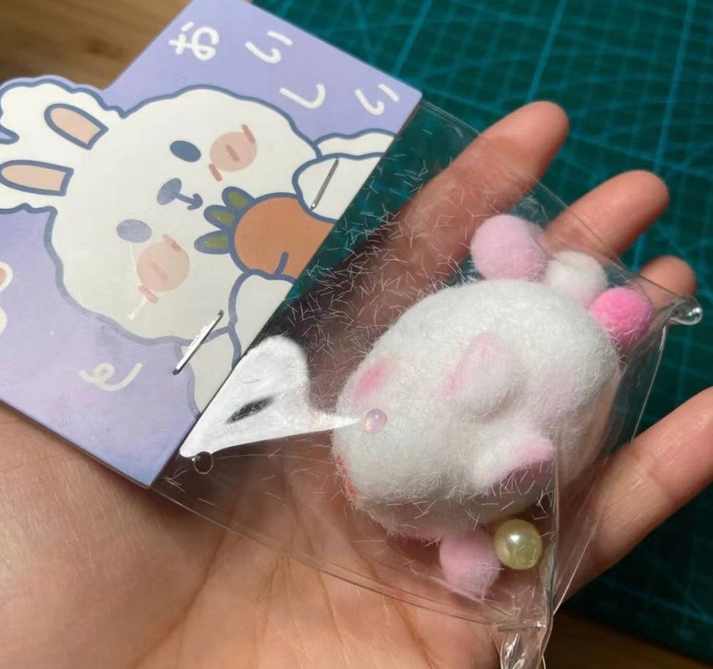 Furry Baby Bunny Rabbit Animal Handmade Taba Squishy | Squeezable Stress Relief Fidget Toy - Squishy