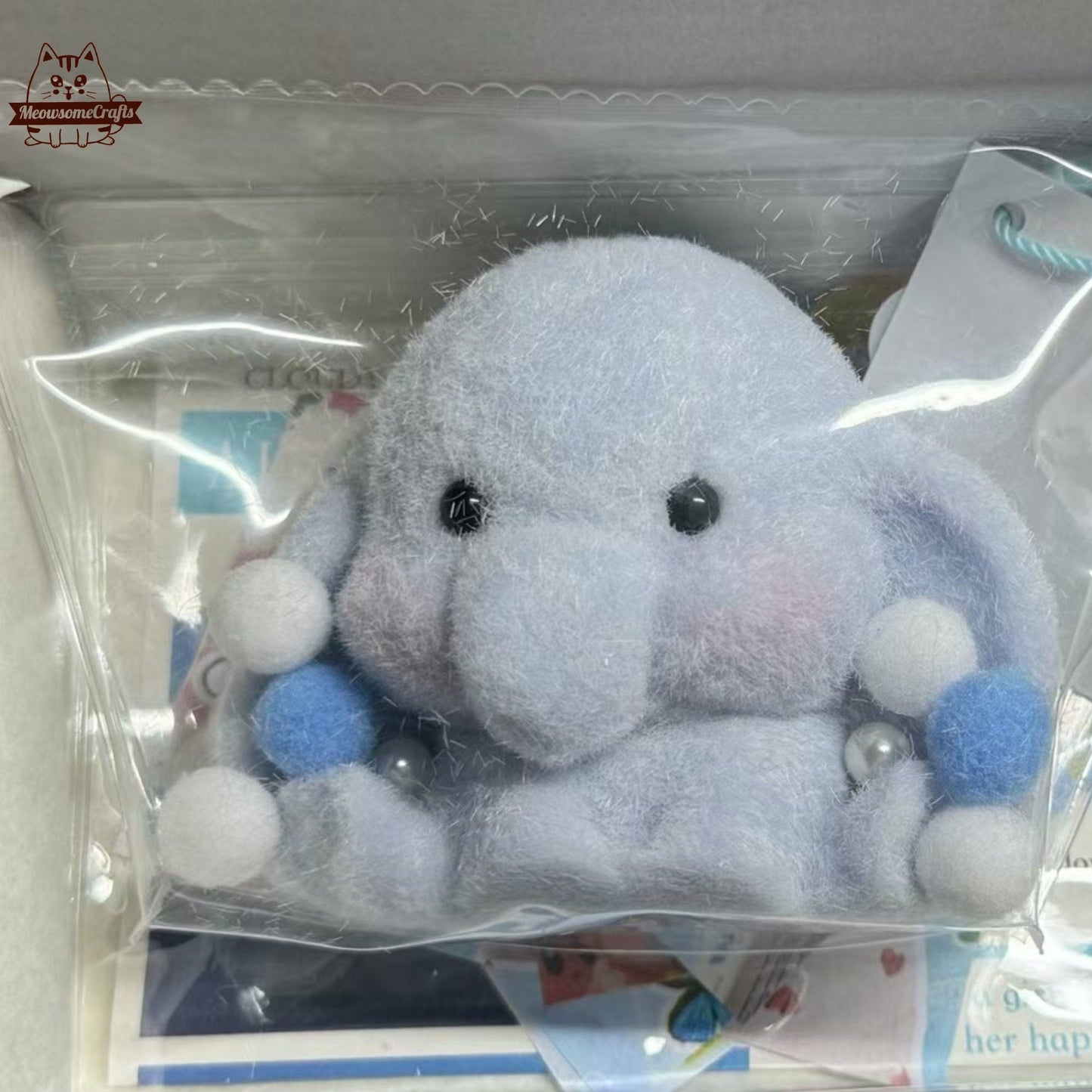 Furry Baby Elephant Animal Customizable Handmade Taba Squishy | Squeezable Stress Relief Fidget Toy - Squishy