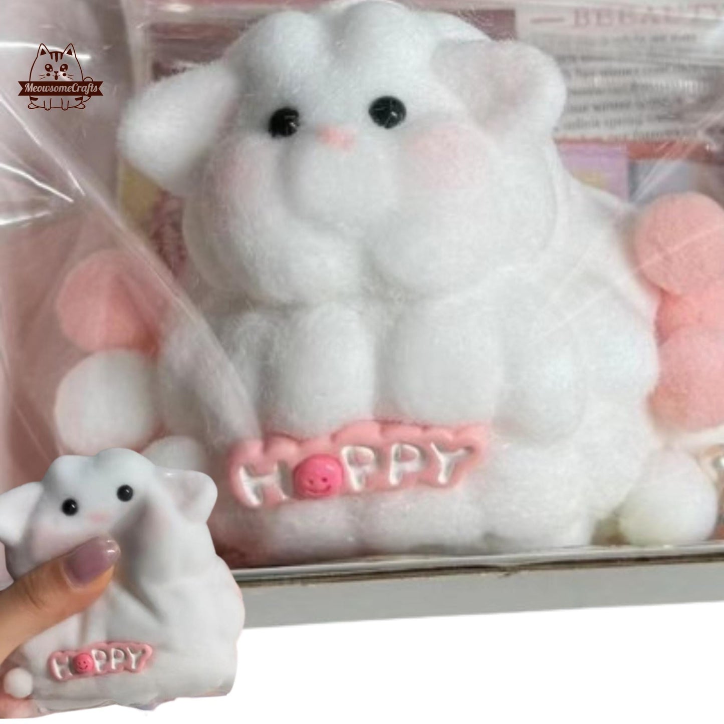 Furry Fluffy Baby Sheep Lamb Animal Handmade Taba Squishy | Squeezable Stress Relief Fidget Toy - Squishy