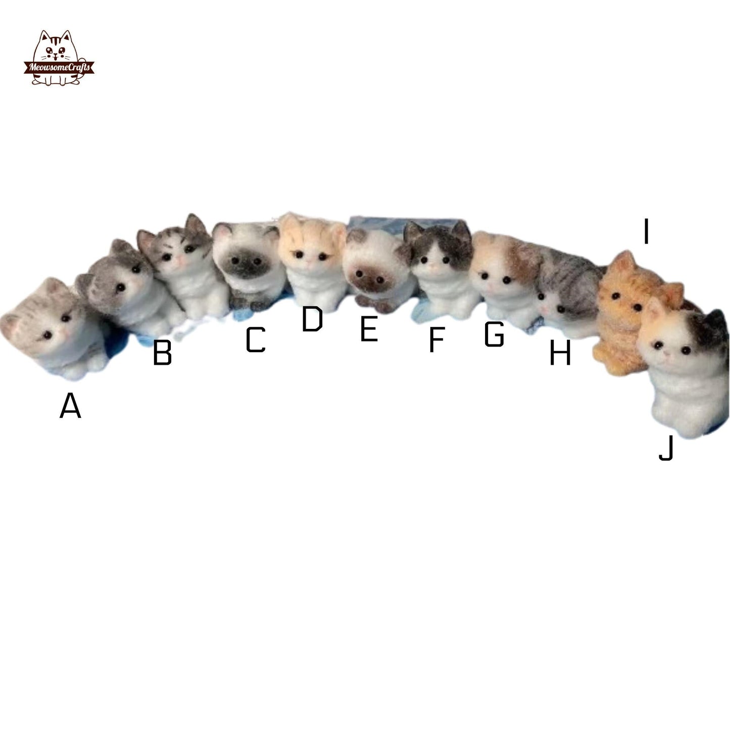 Furry Kittens Cats Keychains Animal Handmade Taba Squishy | Squeezable Stress Relief Fidget Toy - A - Squishy