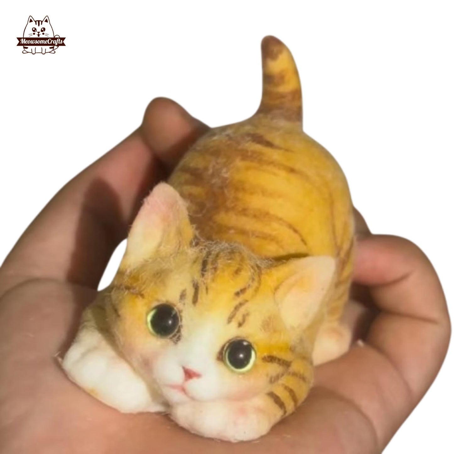 Furry Pouncing Kitten Cat Animal Handmade Taba Squishy | Washable Squeezable Stress Relief Fidget Toy - Squishy