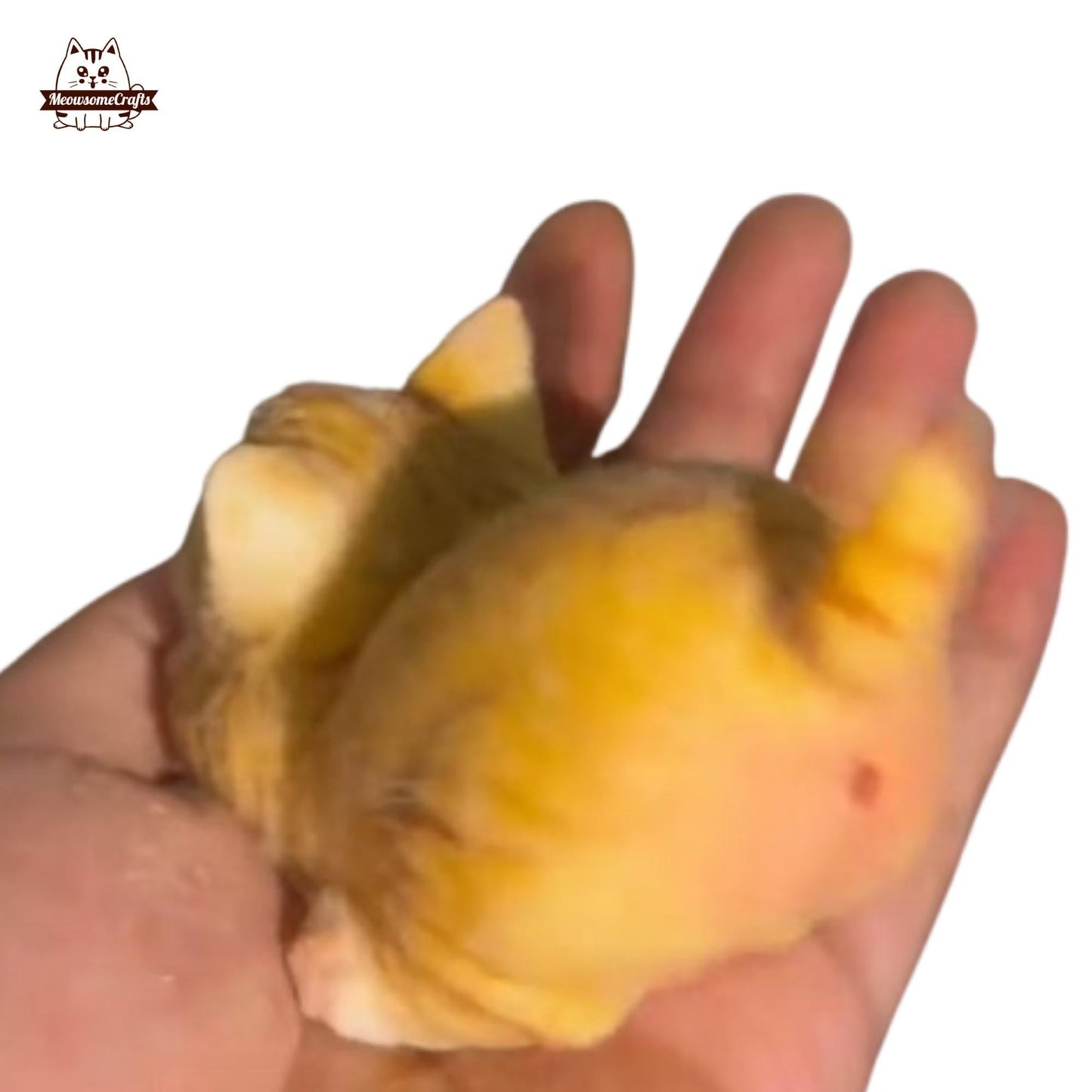 Furry Pouncing Kitten Cat Animal Handmade Taba Squishy | Washable Squeezable Stress Relief Fidget Toy - Squishy