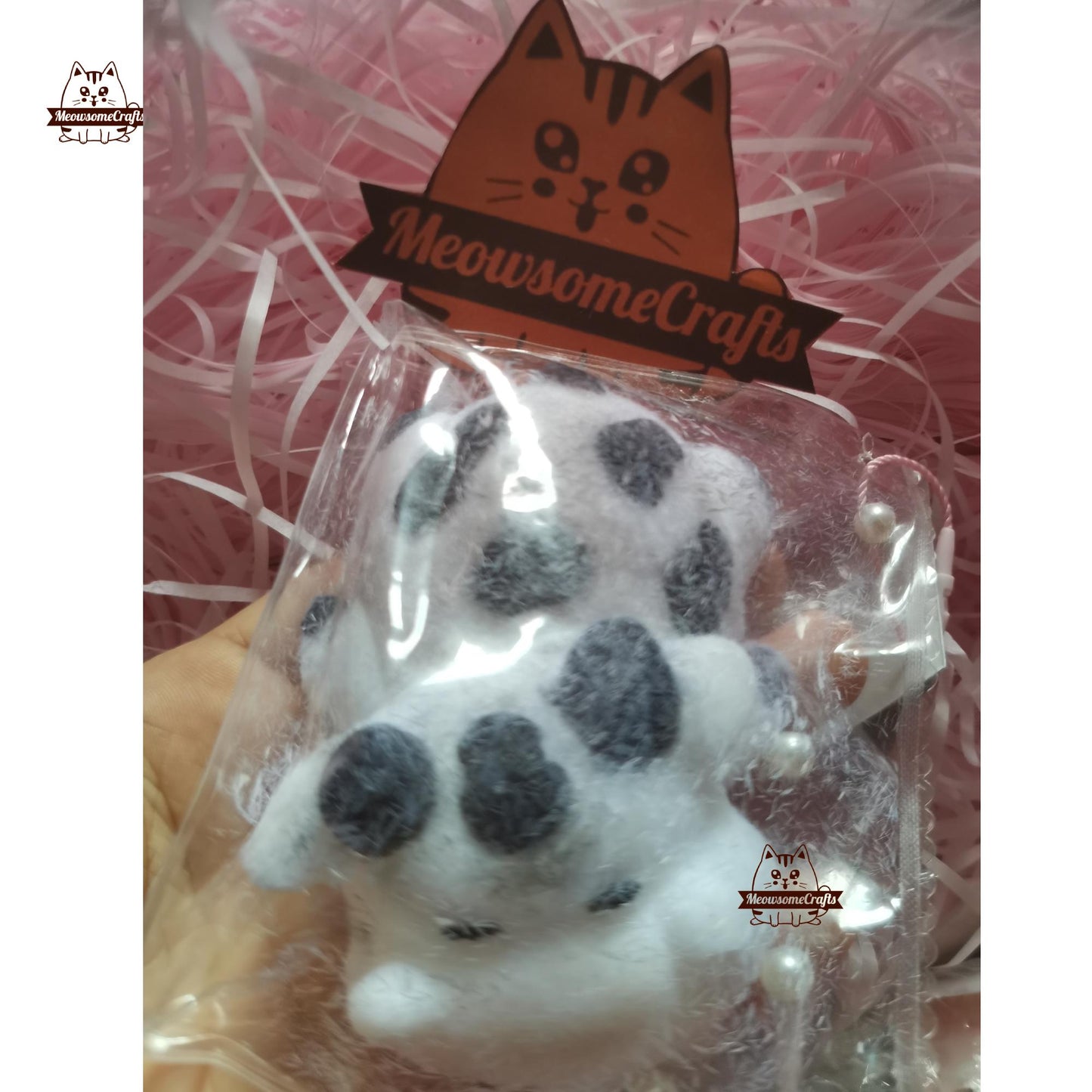 Furry Sleepy Cow Animal Customizable Handmade Squishy Fidget Toy
