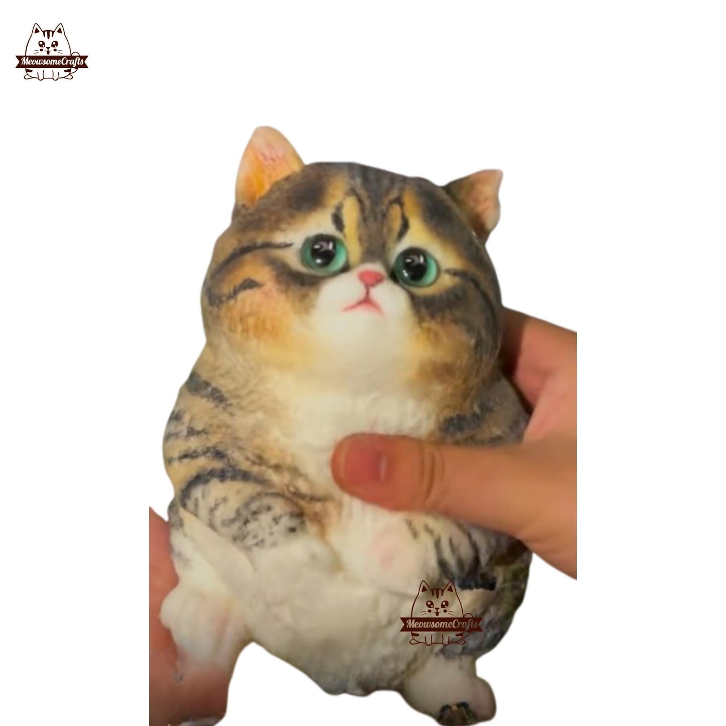 Furry Soft Chubby Tanuki Cat Animal Handmade Taba Squishy | Washable Squeezable Stress Relief Fidget Toy - Squishy