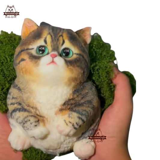 Furry Soft Chubby Tanuki Cat Animal Handmade Squishy | Washable Squeezable Stress Relief Fidget Toy