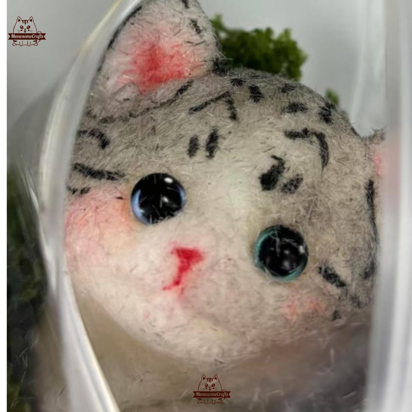 Furry Striped Kitten Kitty Cats Animal Handmade Taba Squishy | Squeezable Stress Relief Fidget Toy - Squishy