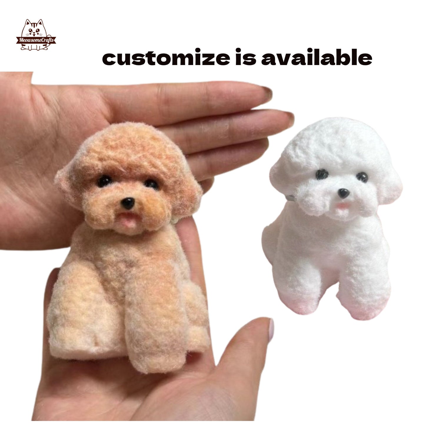 Furry Teddy Puppy Dog Animal Customizable Handmade Taba Squishy | Squeezable Stress Relief Fidget Toy - Squishy