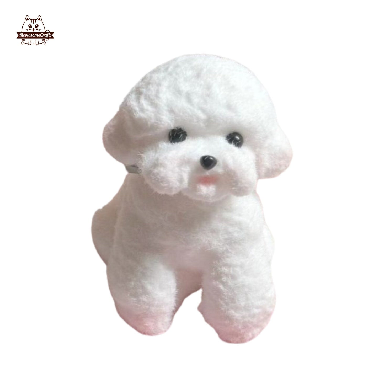Furry Teddy Puppy Dog Animal Customizable Handmade Squishy Fidget Toy - Dog B
