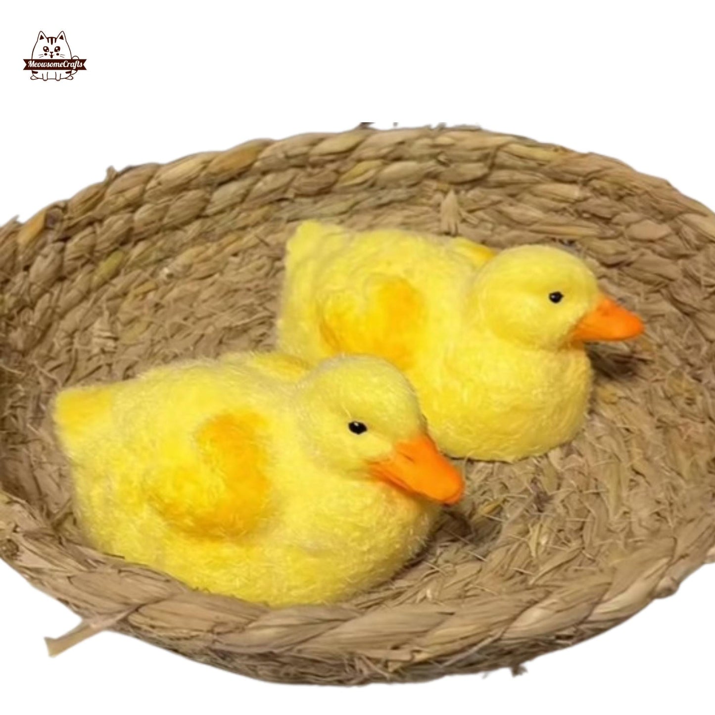 Furry Yellow Duck Animal Handmade Taba Squishy | Squeezable Stress Relief Fidget Toy - Squishy
