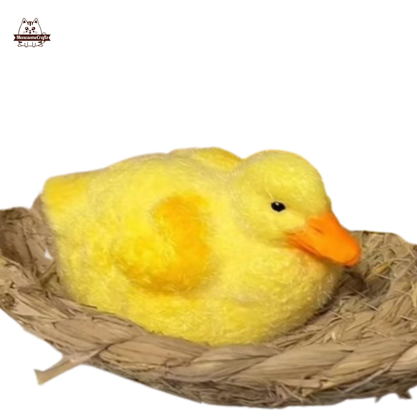 Furry Yellow Duck Animal Handmade Taba Squishy | Squeezable Stress Relief Fidget Toy - Squishy