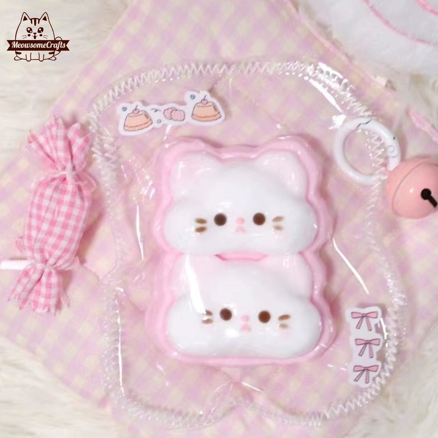 Hamster Face Stacks Animal Handmade Taba Squishy | Squeezable Stress Relief Fidget Toy - B - Squishy