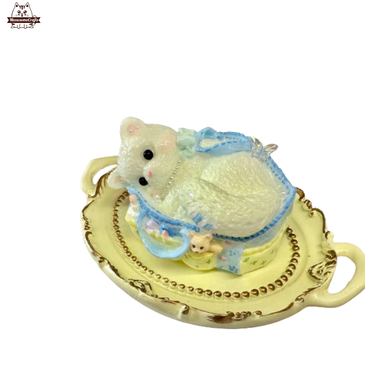 Kitten Cat Laying In Baby Bag Animal Handmade Taba Squishy | Squeezable Stress Relief Fidget Toy - Squishy