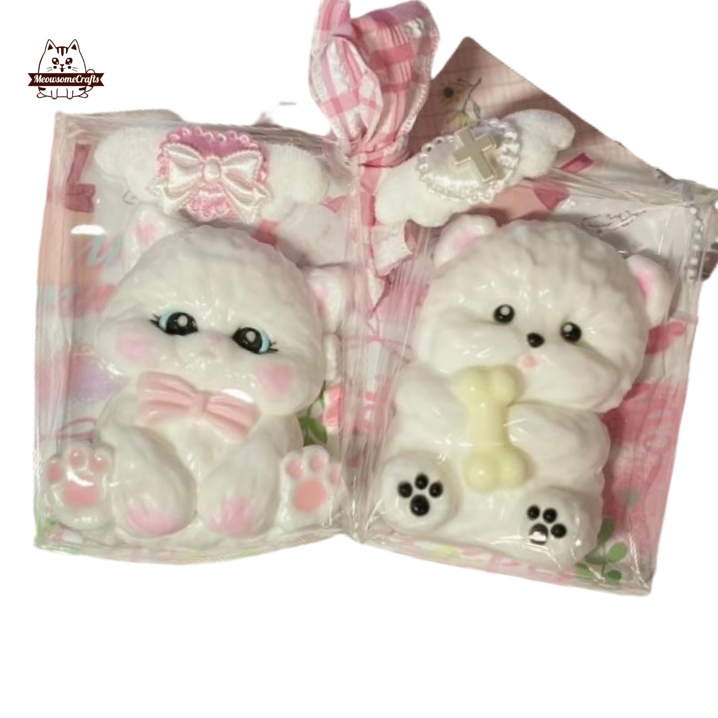 Kitty Cat & Puppy Dog Animal Handmade Taba Squishy | Squeezable Stress Relief Fidget Toy - Squishy