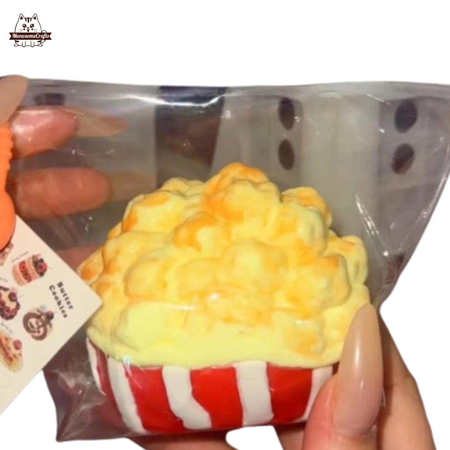 Movie Popcorn Food Handmade Taba Squishy | Squeezable Stress Relief Fidget Toy - Squishy