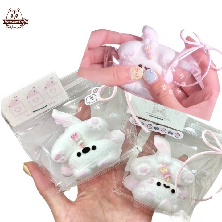 Playful Cat Dog Upside Down Animal Handmade Taba Squishy | Squeezable Stress Relief Fidget Toy - Squishy