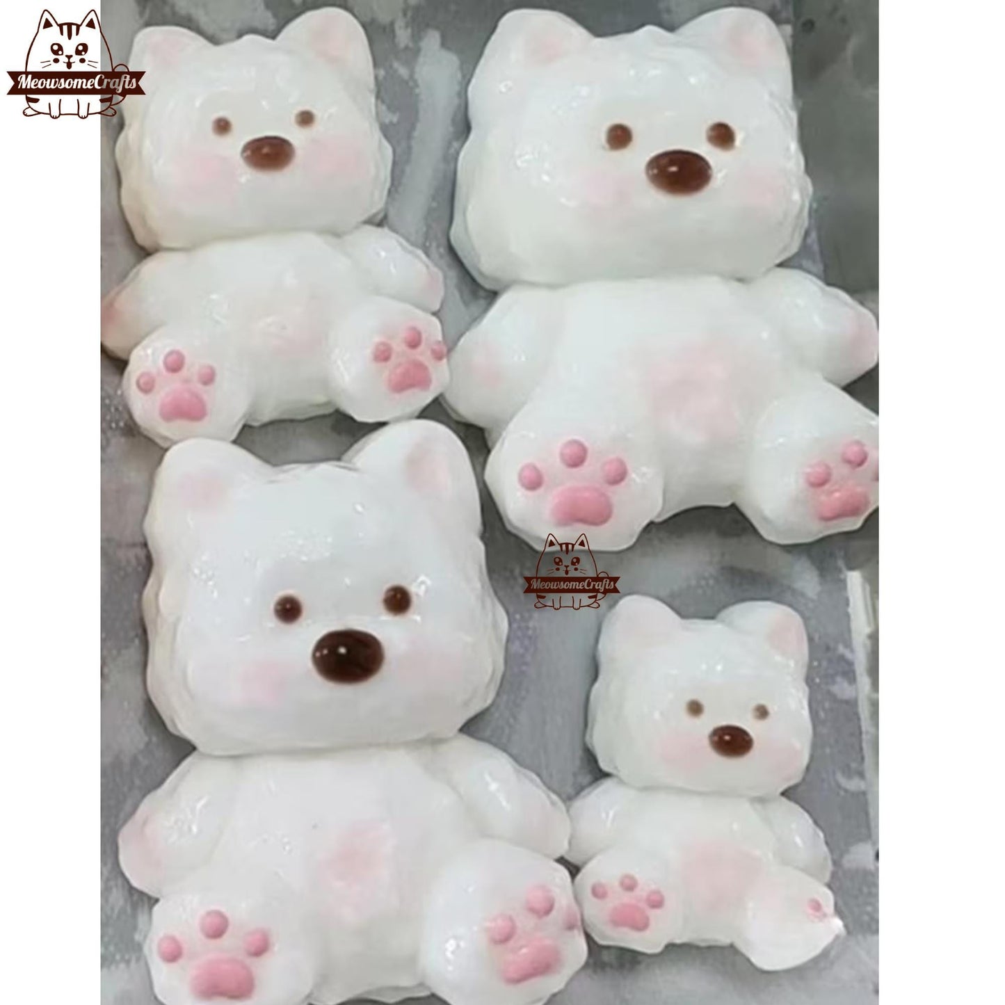 Sitting Westie Terrier Puppy Dog Animal Handmade Taba Squishy | Squeezable Stress Relief Fidget Toy - Squishy
