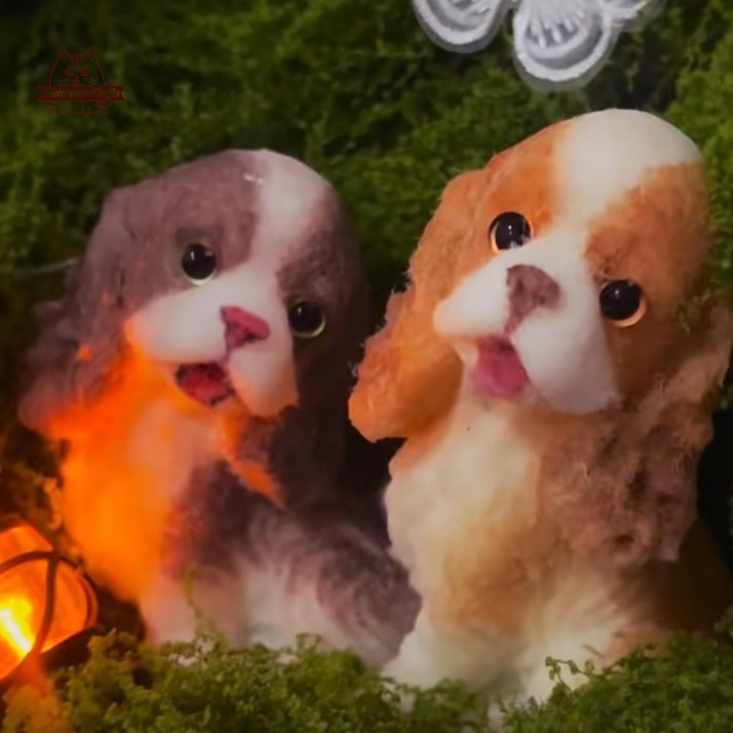 Soft Furry King Charles Spaniel Puppy Dog Animal Handmade Squishy Fidget Toy