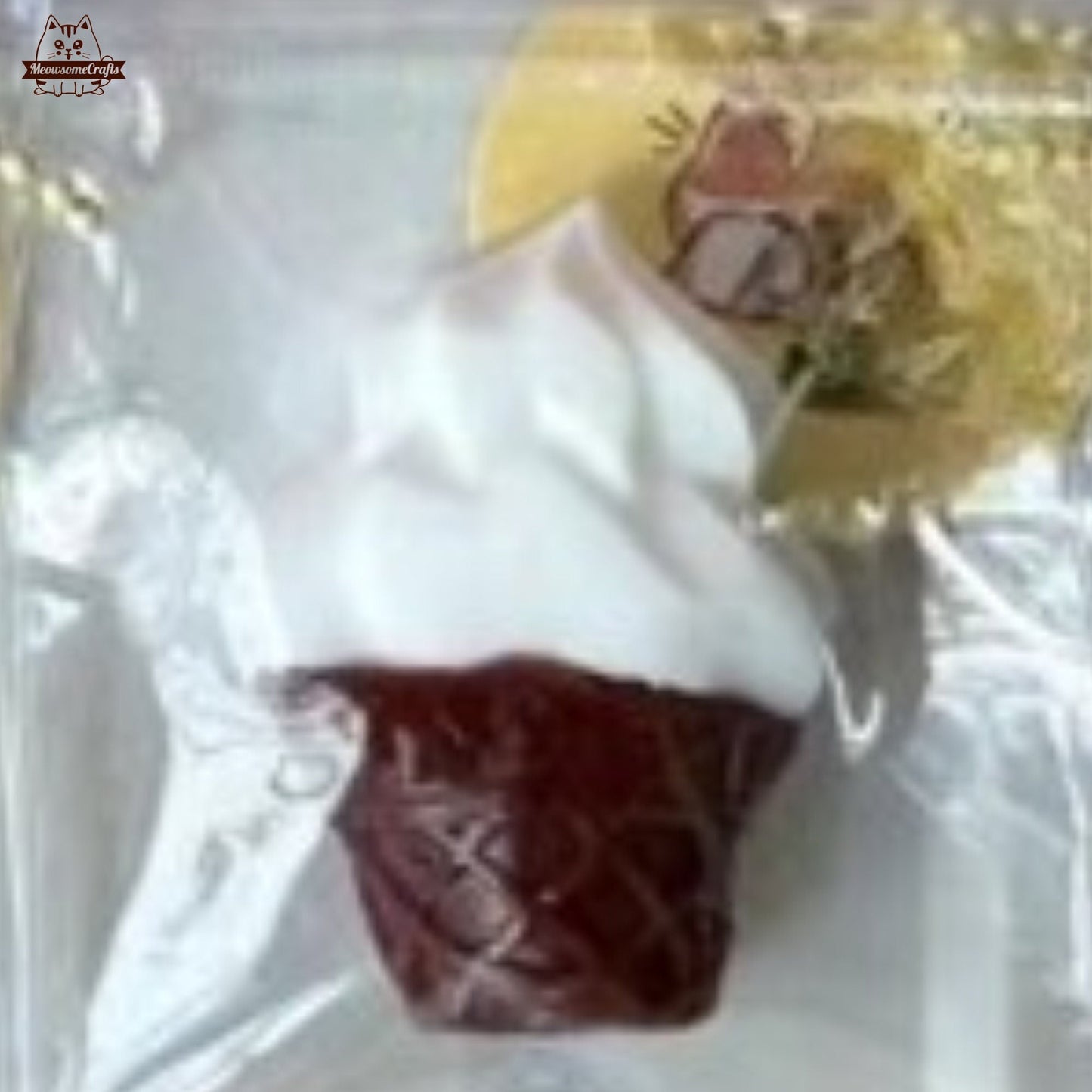 Soft Serve Ice Cream Cone Handmade Taba Squishy | Squeezable Stress Relief Fidget Toy - A - Squishy