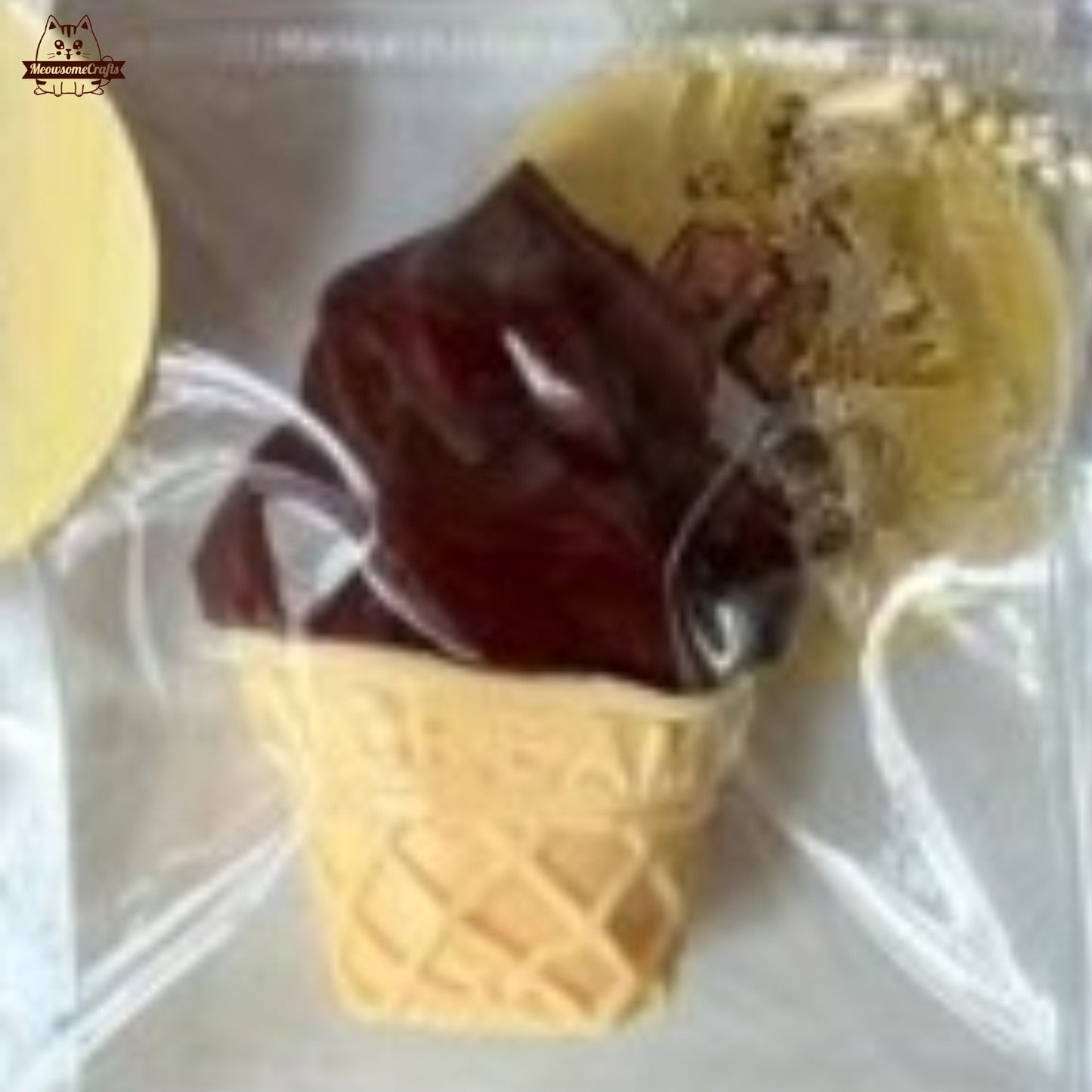 Soft Serve Ice Cream Cone Handmade Taba Squishy | Squeezable Stress Relief Fidget Toy - B - Squishy