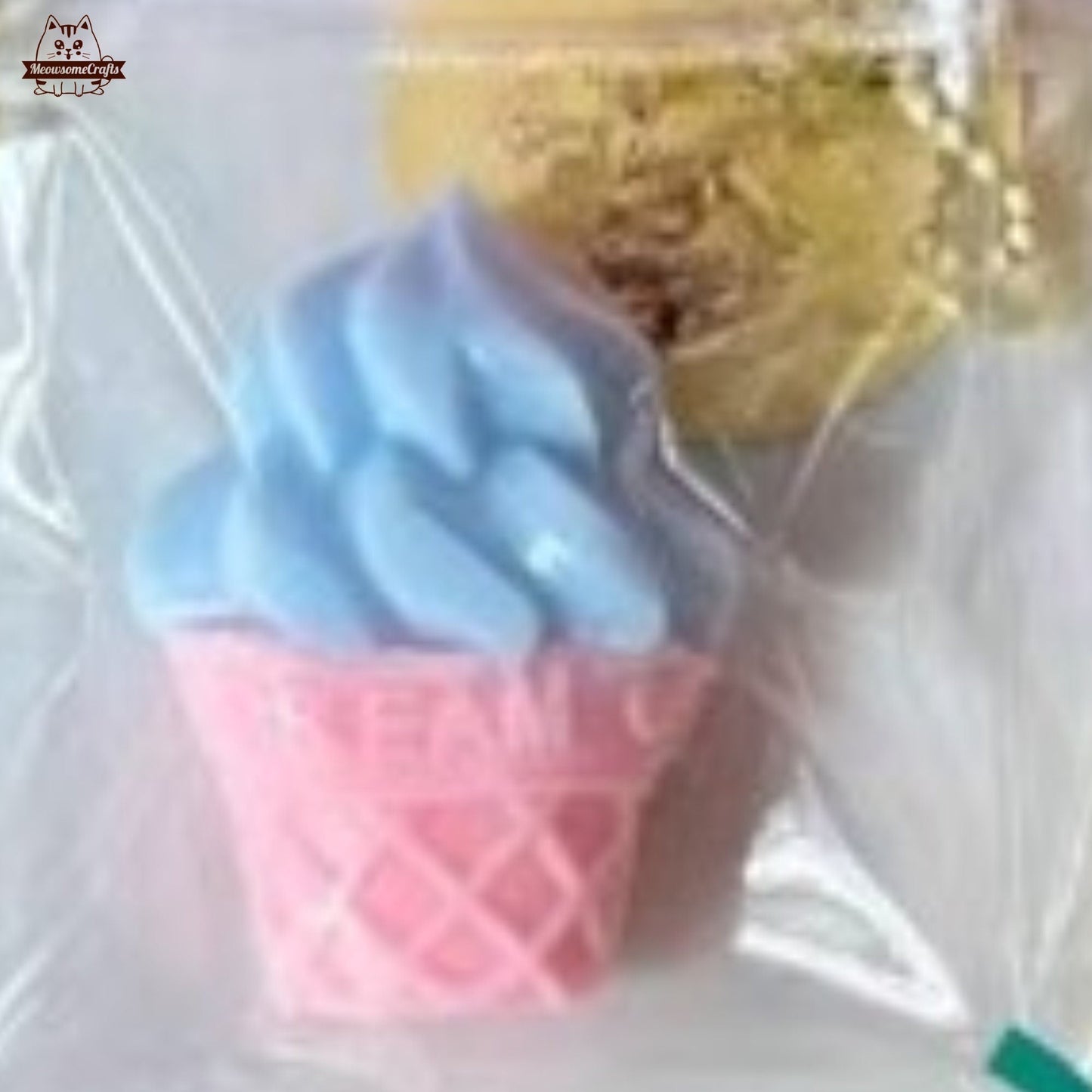 Soft Serve Ice Cream Cone Handmade Taba Squishy | Squeezable Stress Relief Fidget Toy - F - Squishy