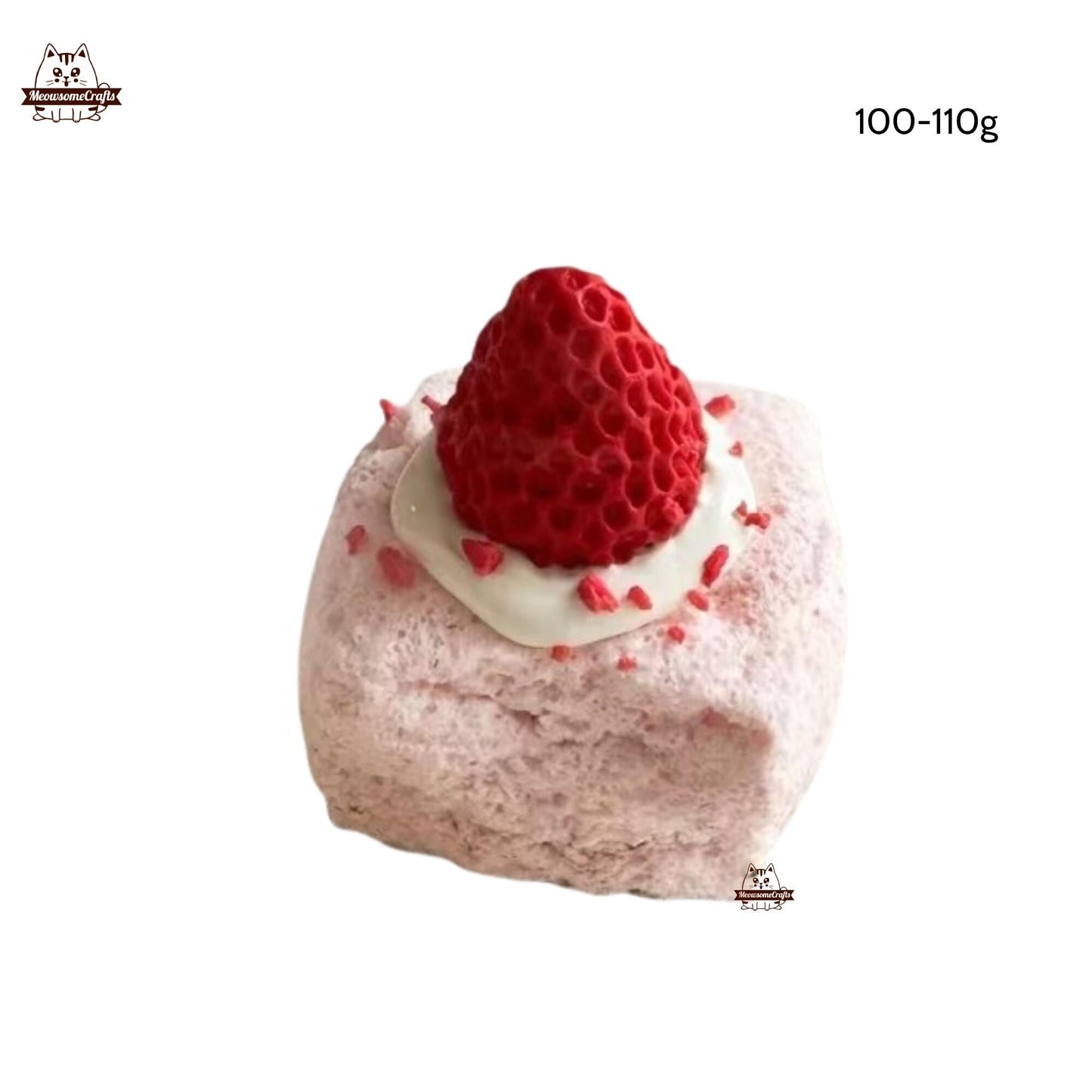 Strawberry Blueberry Chestnut Brownie Matcha Cakes Dessert Food Handmade Squishy Fidget Toy - Strawberry Cake