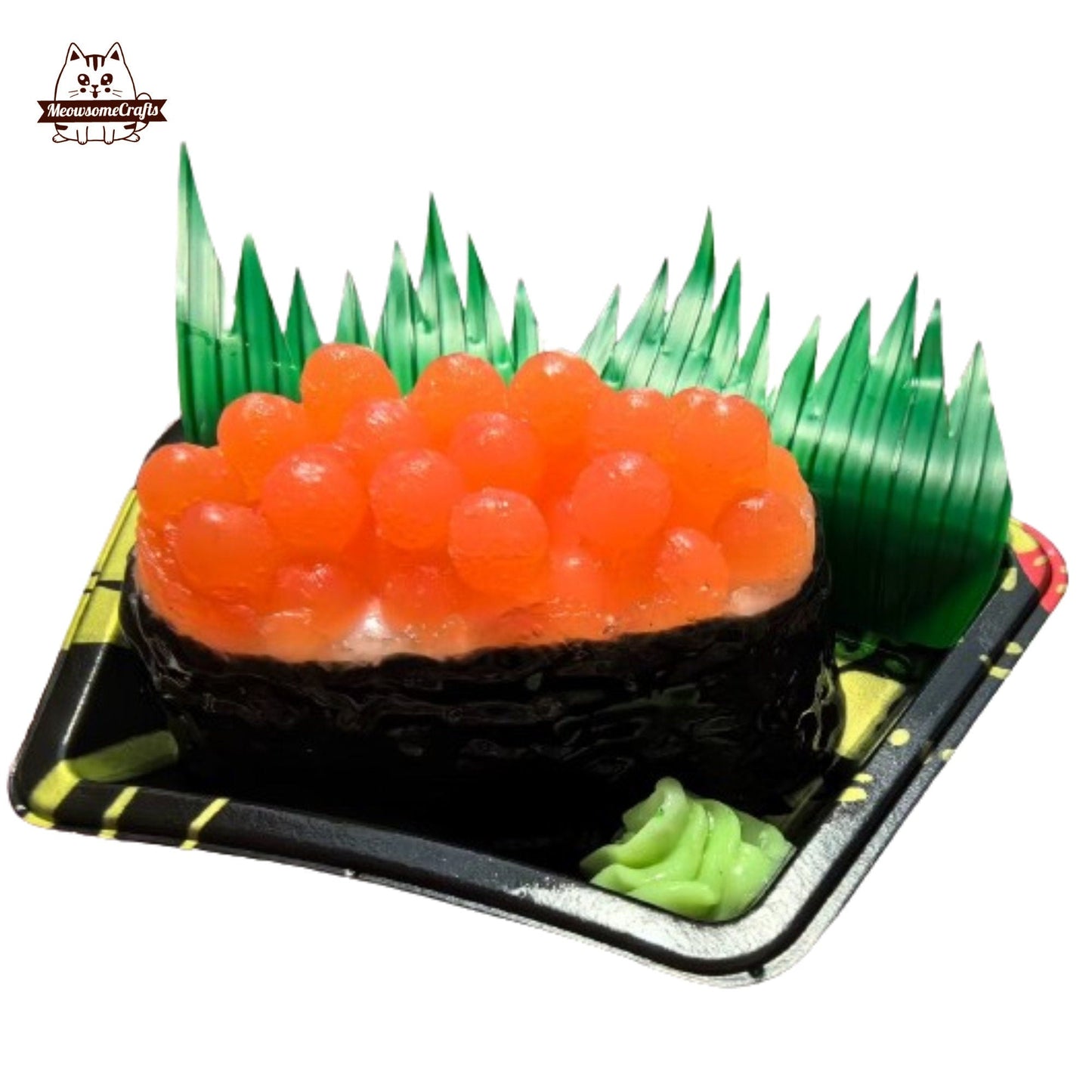 Sushi Ikura Gunkan Maki Food Handmade Taba Squishy | Squeezable Stress Relief Fidget Toy - Squishy