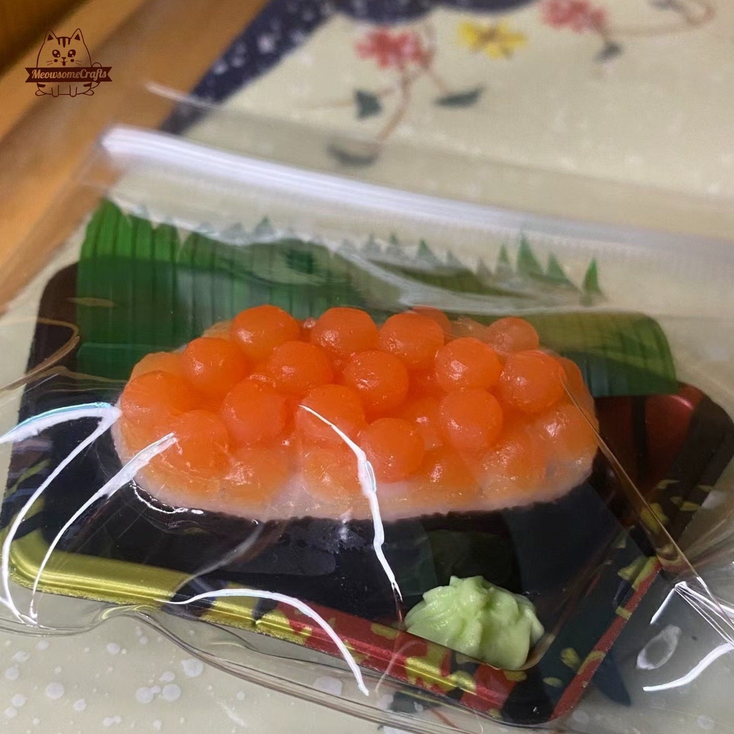 Sushi Ikura Gunkan Maki Food Handmade Taba Squishy | Squeezable Stress Relief Fidget Toy - Squishy