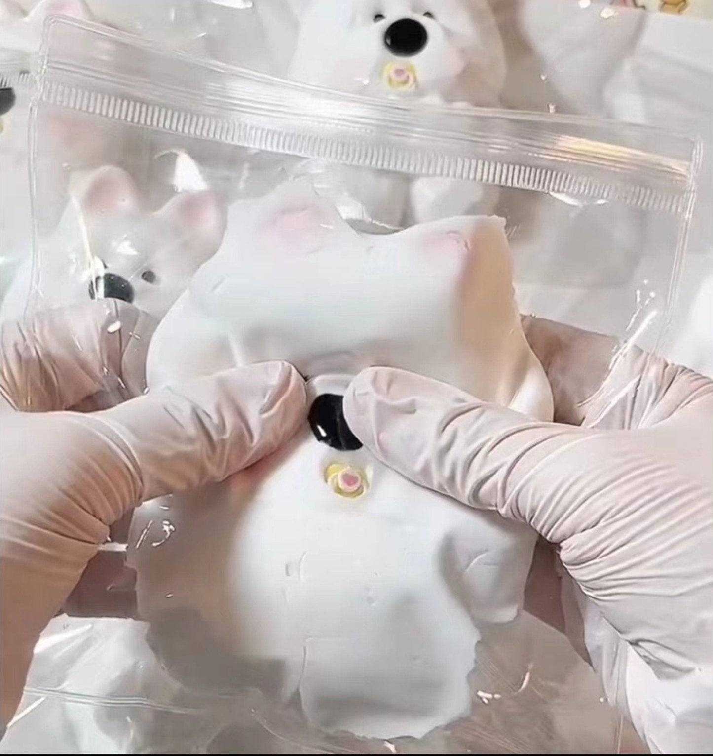 Westie Puppy Dog With Baby Pacifier Animal Handmade Taba Squishy | Squeezable Stress Relief Fidget Toy - Squishy