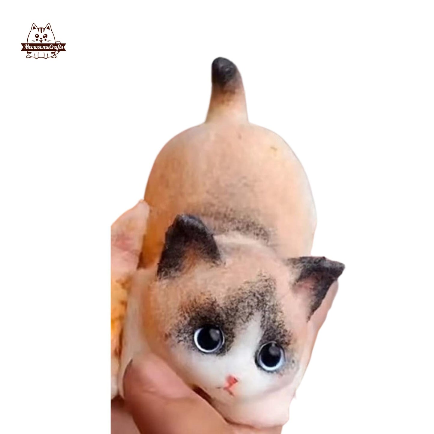 Furry Pouncing Ragdoll Kitten Cat Animal Handmade Squishy | Washable Washable Squeezable Stress Relief Fidget Toy