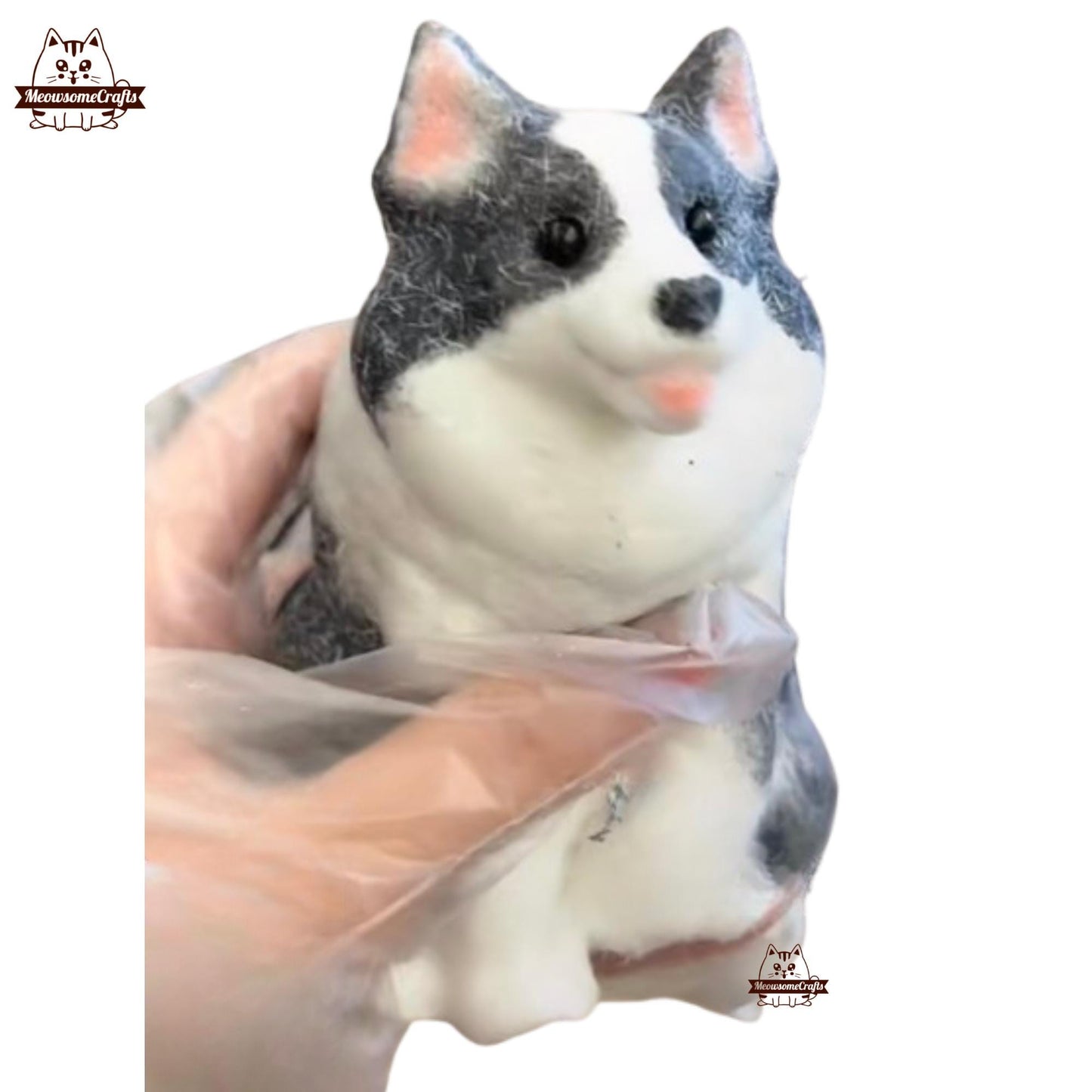 Soft Furry Corgi Dog Animal Handmade Squishy Fidget Toy