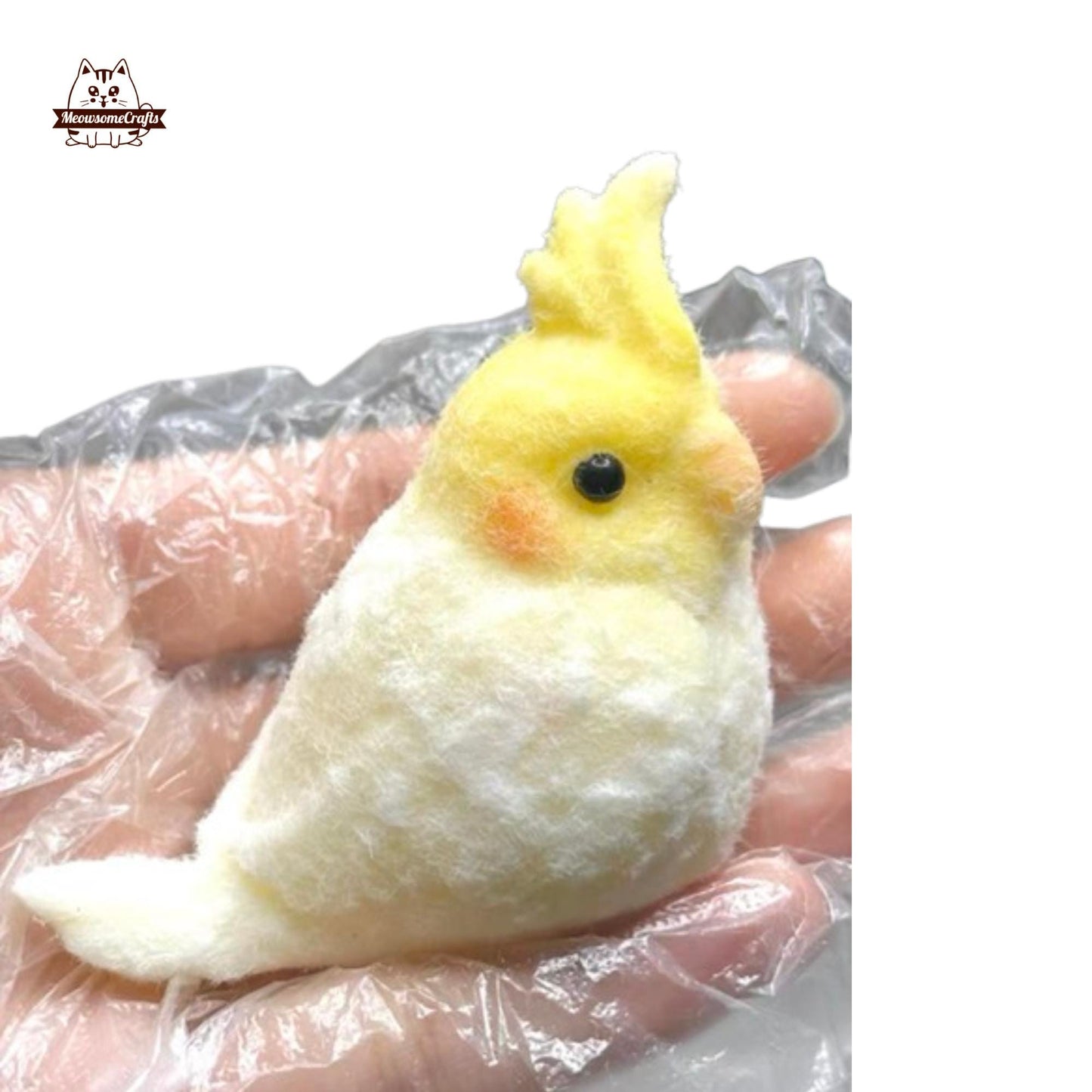 Furry Parrot Bird Animal Handmade Squishy Fidget Toy - Bird B