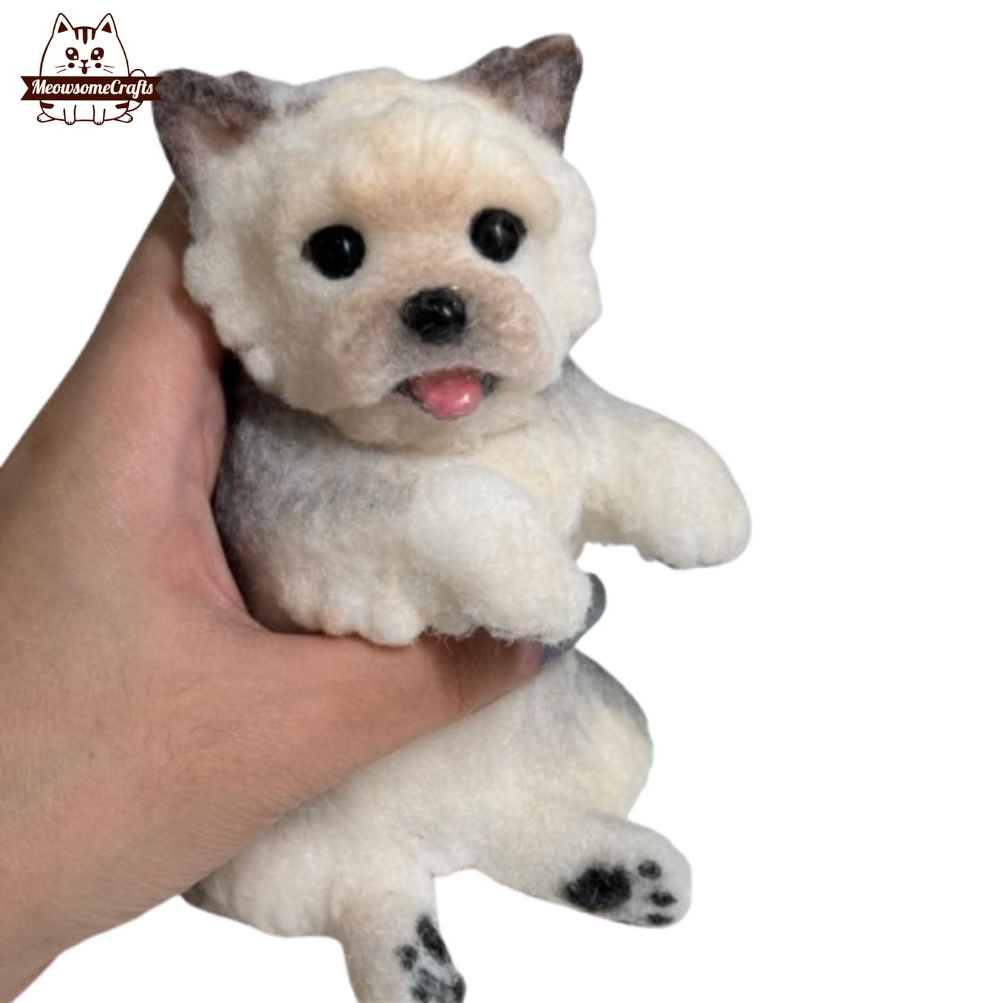 Furry Yorkshire Terrier Puppy Dog Animal Handmade Squishy Fidget Toy