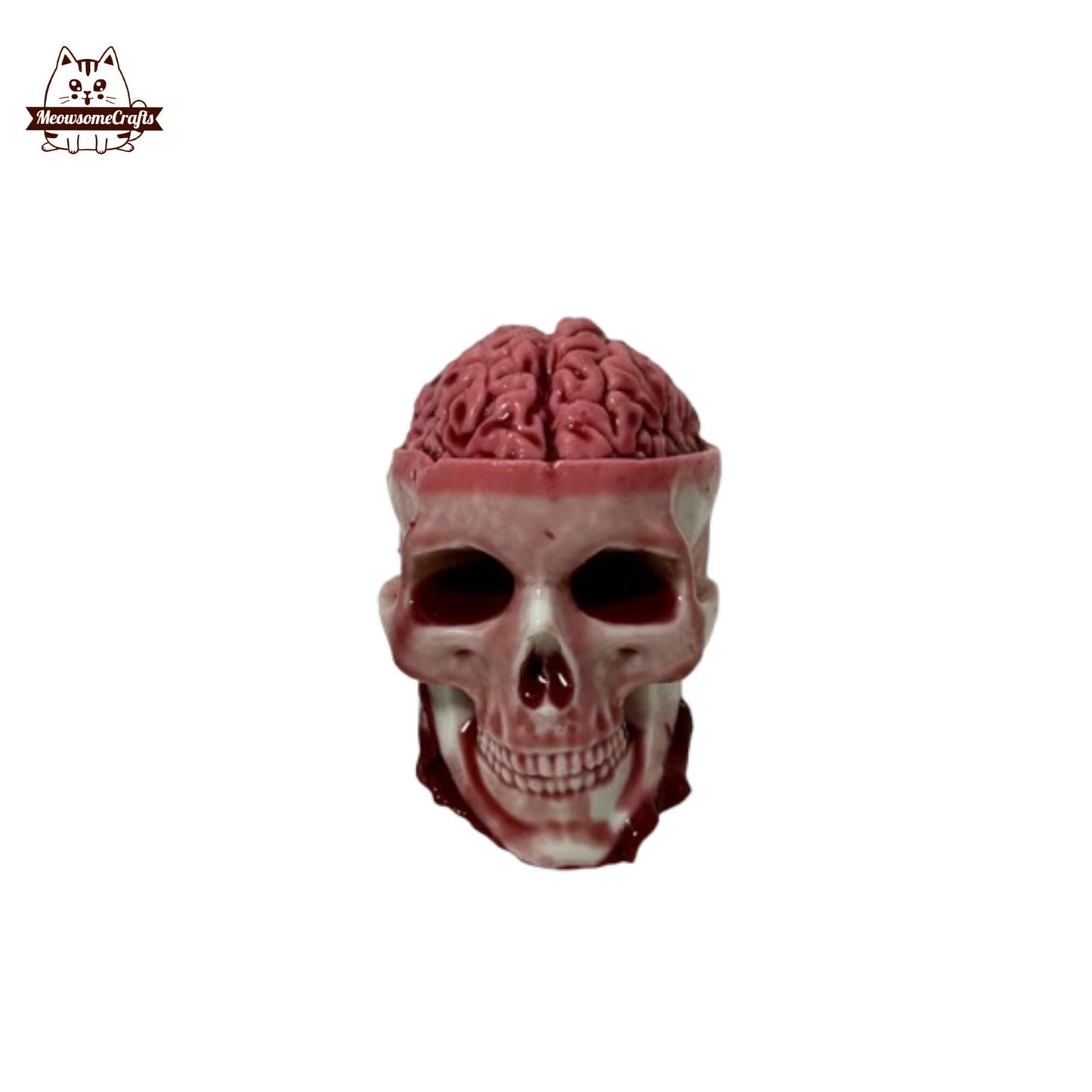 Halloween Scary Skull With Brain Exposed Handmade Squishy Fidget Toy
