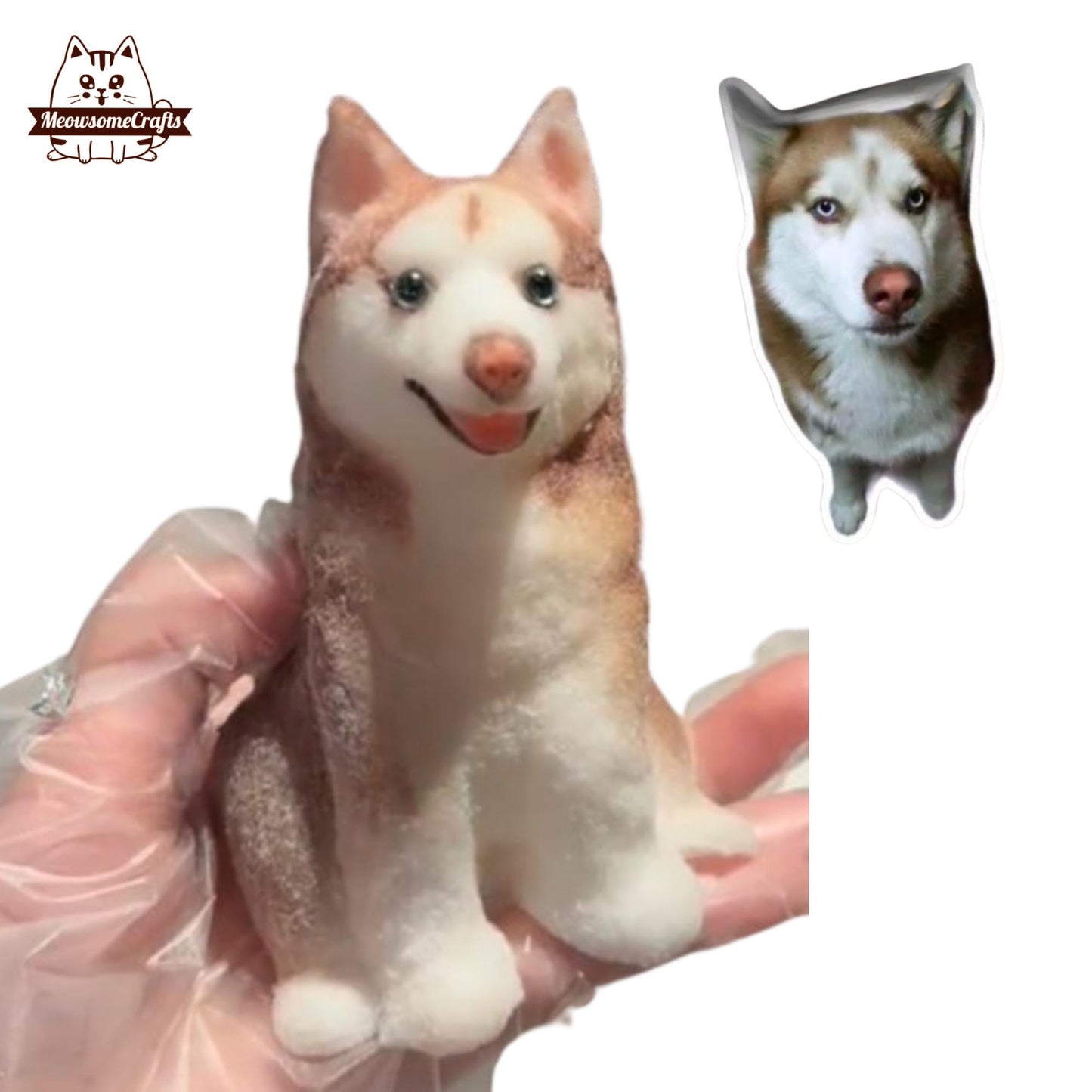 Furry Husky Dog Animal Customizable Handmade Squishy Fidget Toy