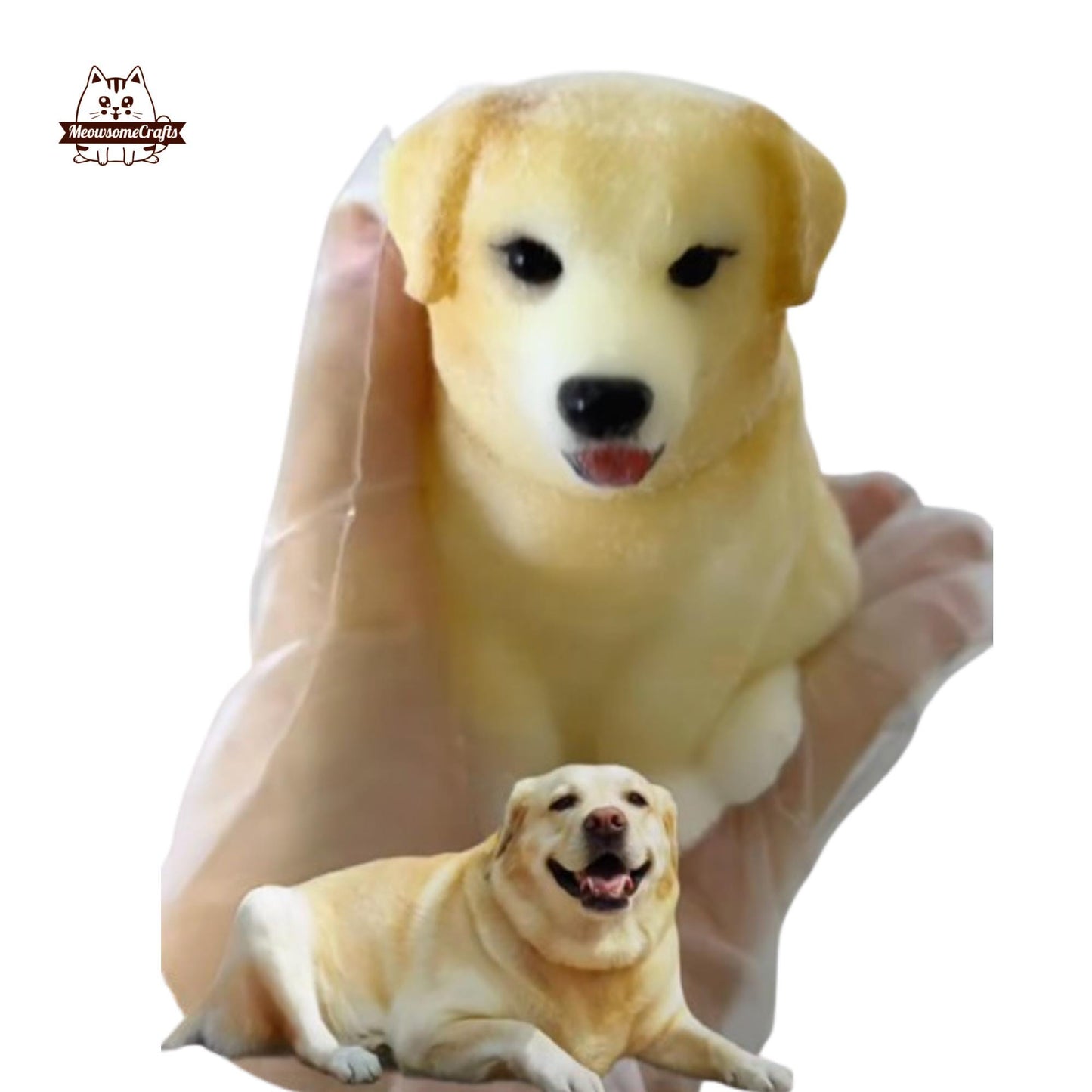 Furry Labrador Retriever Dog Animal Customizable Handmade Squishy Fidget Toy