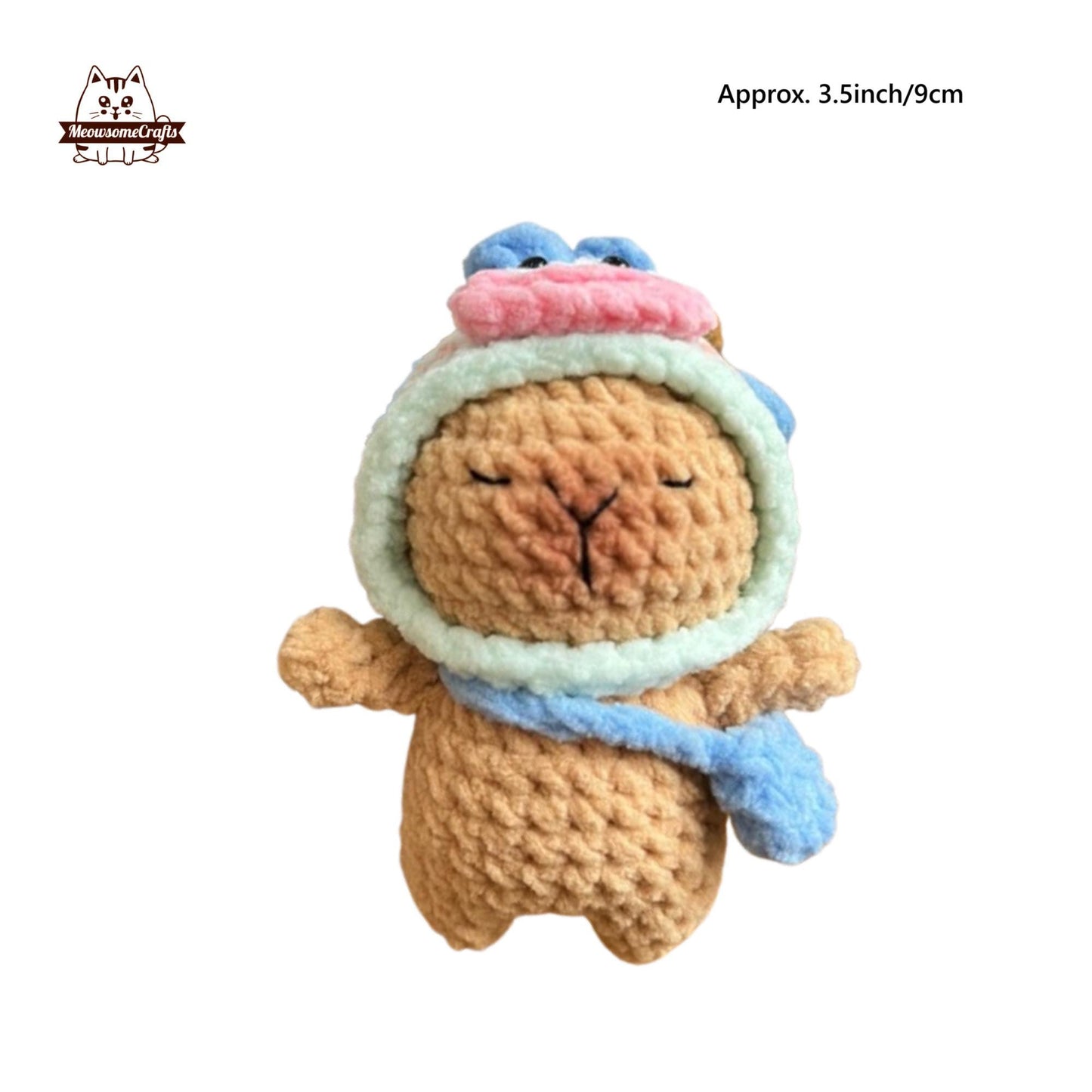Cute Handmade Finished Crochet Knitted Capybara Pendant Doll