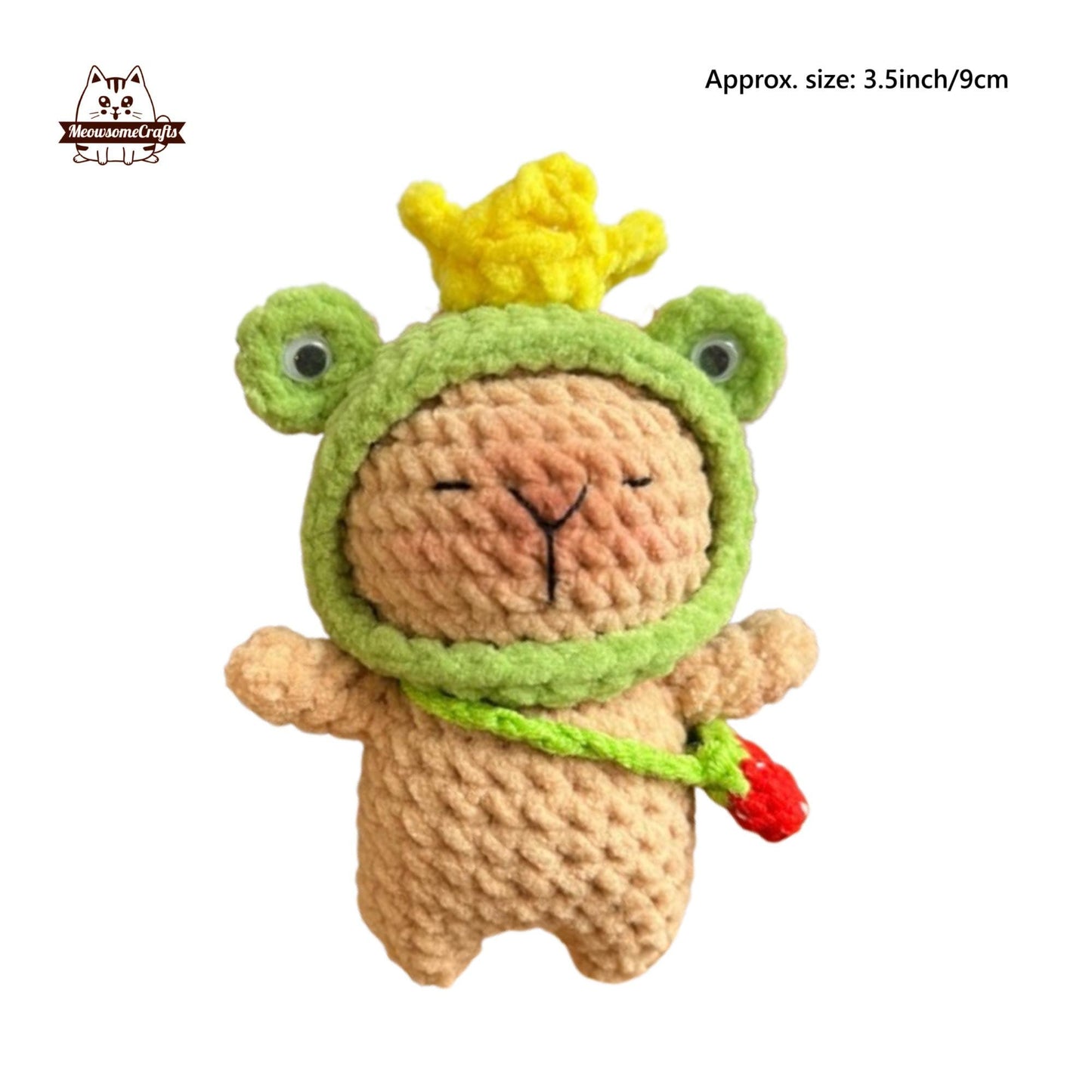 Cute Handmade Finished Crochet Knitted Capybara Pendant Doll